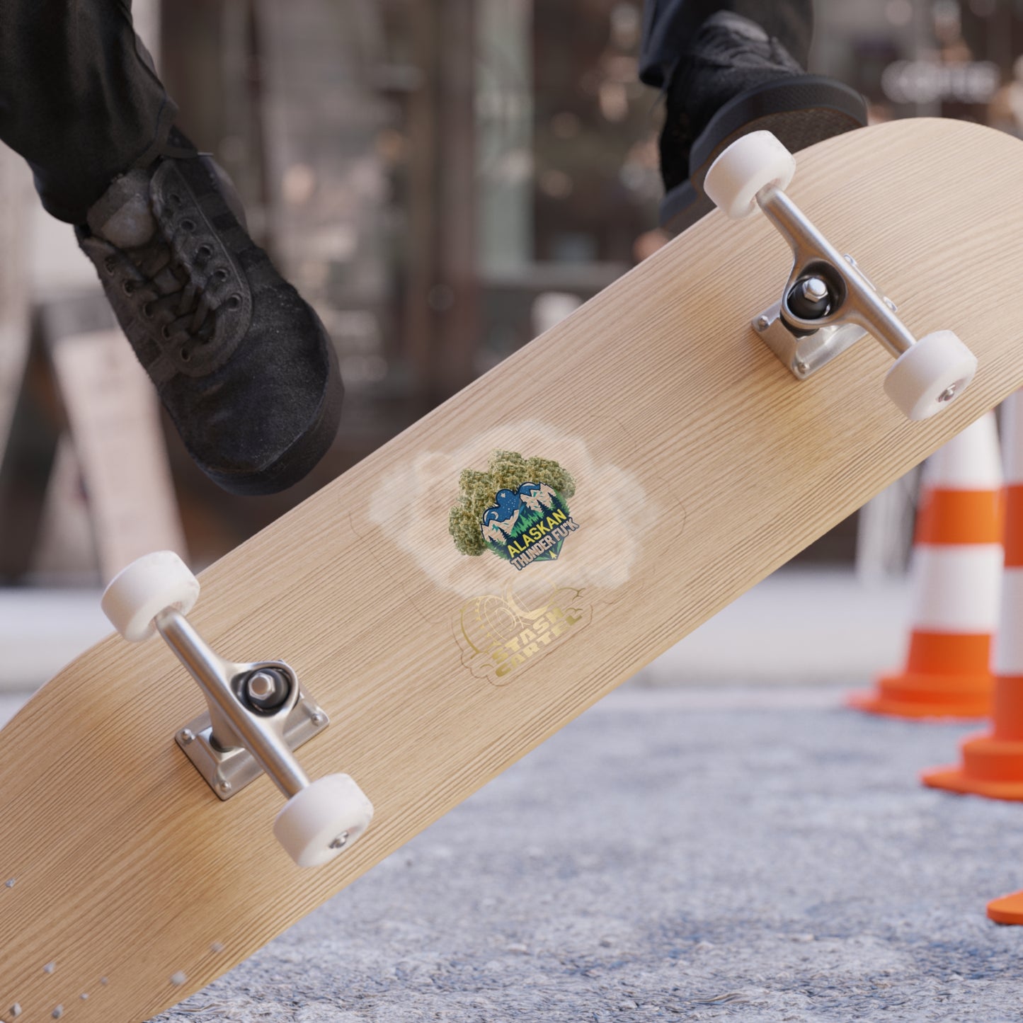 Alaskan Thunder Fuck Transparent Outdoor Sticker – Cannabis Art Collectible