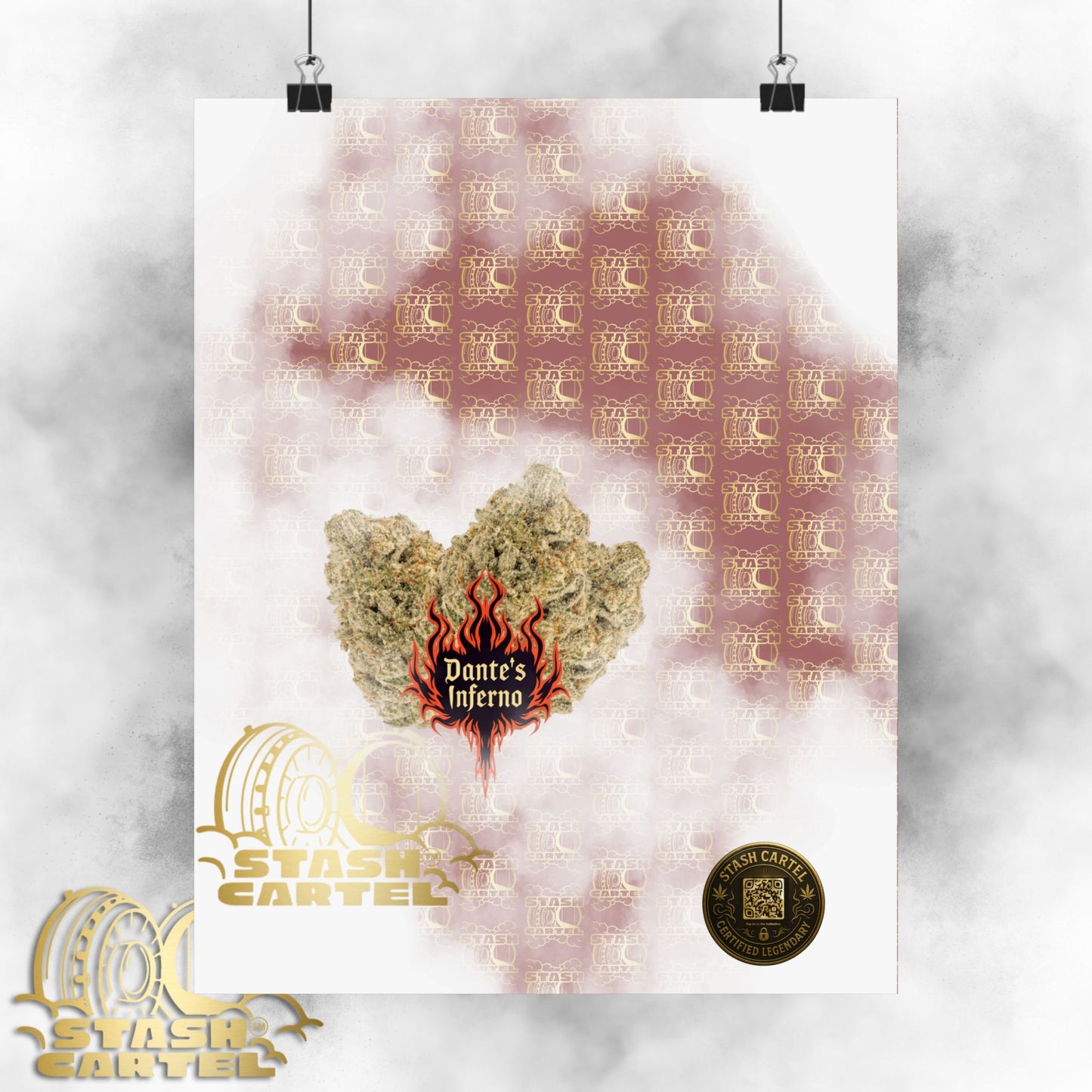 🔥😈 Dante’s Inferno Poster – Exotic Indica Hybrid Poster with Fiery Candy Terps