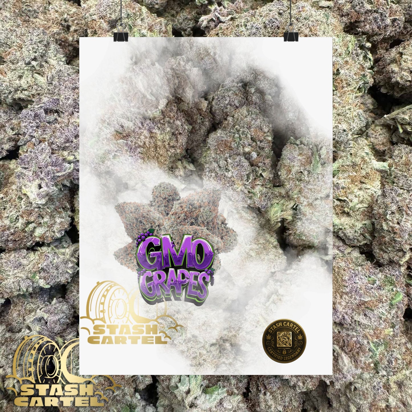 🔮 "GMO Grapes" Terp-Fueled Indica Art Poster