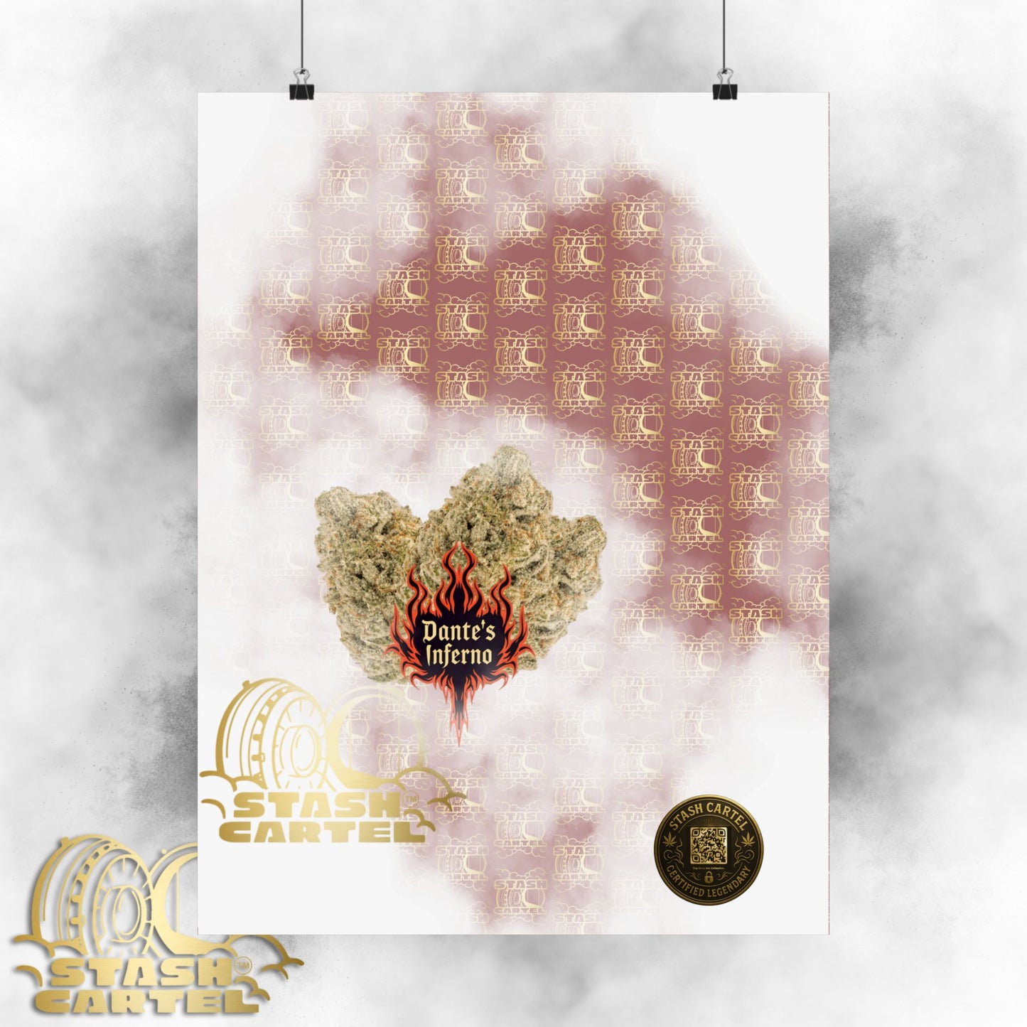 🔥😈 Dante’s Inferno Poster – Exotic Indica Hybrid Poster with Fiery Candy Terps