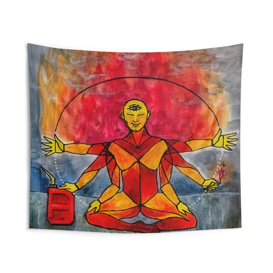 Be The Change Meditation Wall Tapestry - Vibrant Spiritual Decor, Yoga Room Accent, Mindfulness Gift, Bohemian Wall Art, Dorm Room Decoration