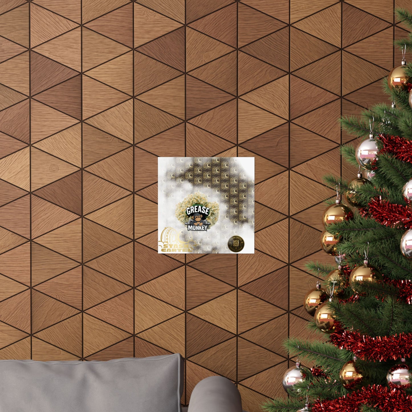 🧼🛠️ Grease Monkey Poster – Gassy Hybrid Wall Art with Full-Body Chill