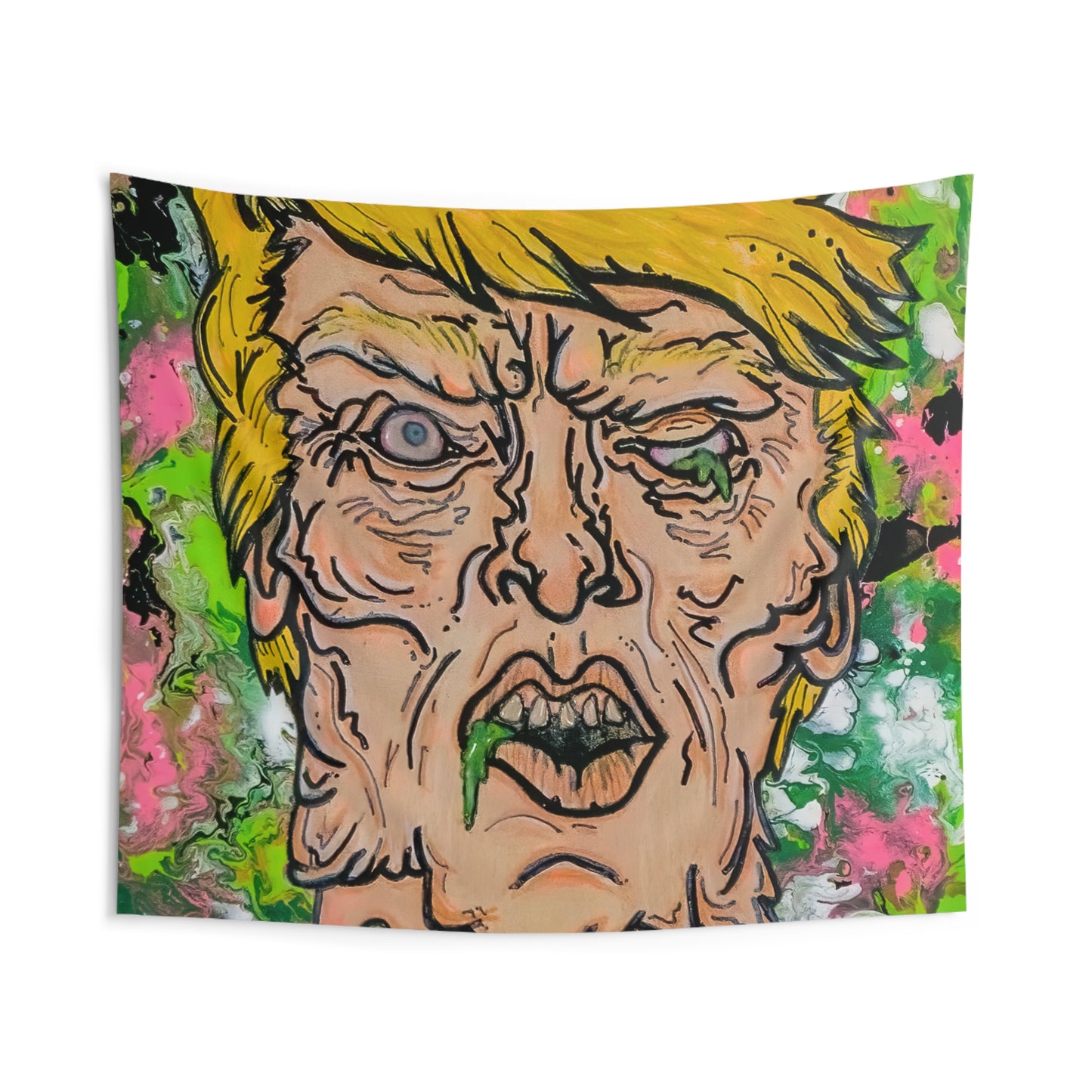 Bold Indoor Wall Tapestry - Funky Comic Art Decor, Unique Artwork, Living Room Wall Hanging, Gift for Art Lovers