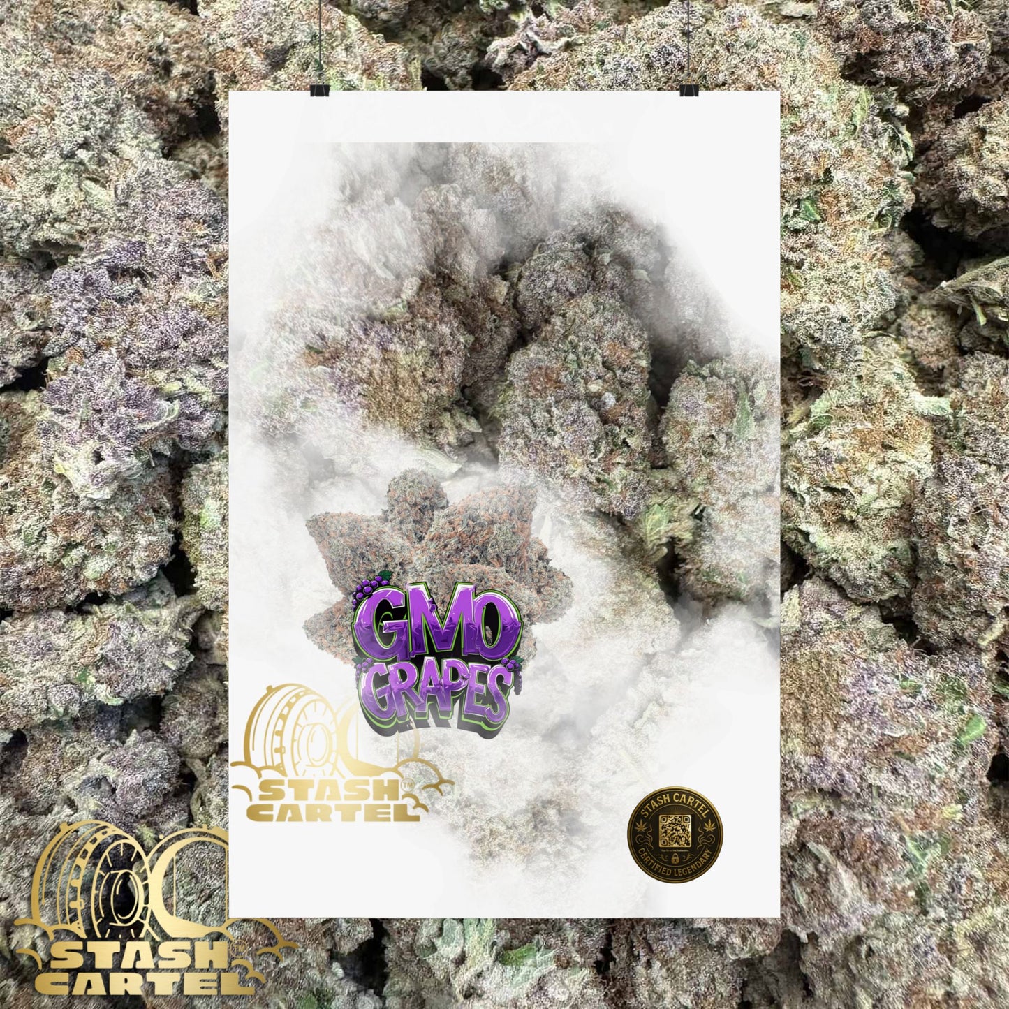 🔮 "GMO Grapes" Terp-Fueled Indica Art Poster