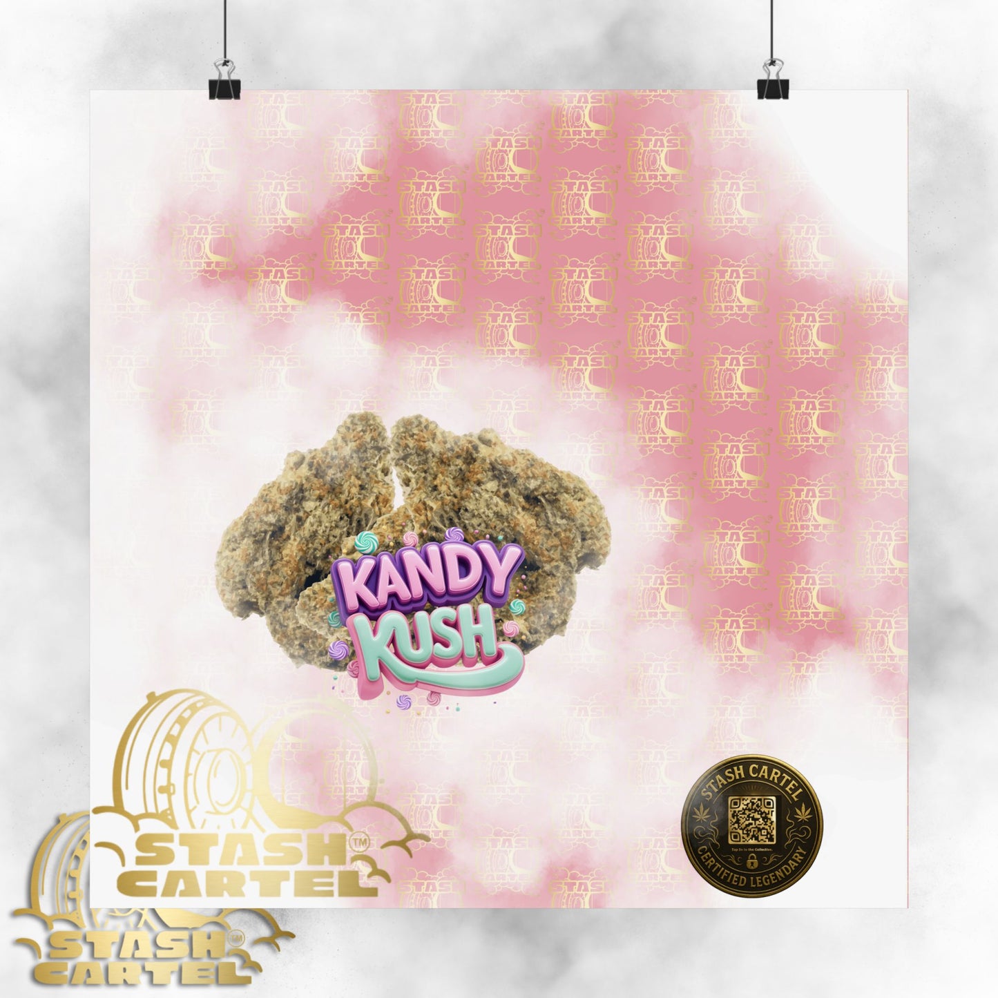 🍬💨 Kandy Kush Poster – Sweet Hybrid Wall Art with Candy Terps & Euphoric Balance