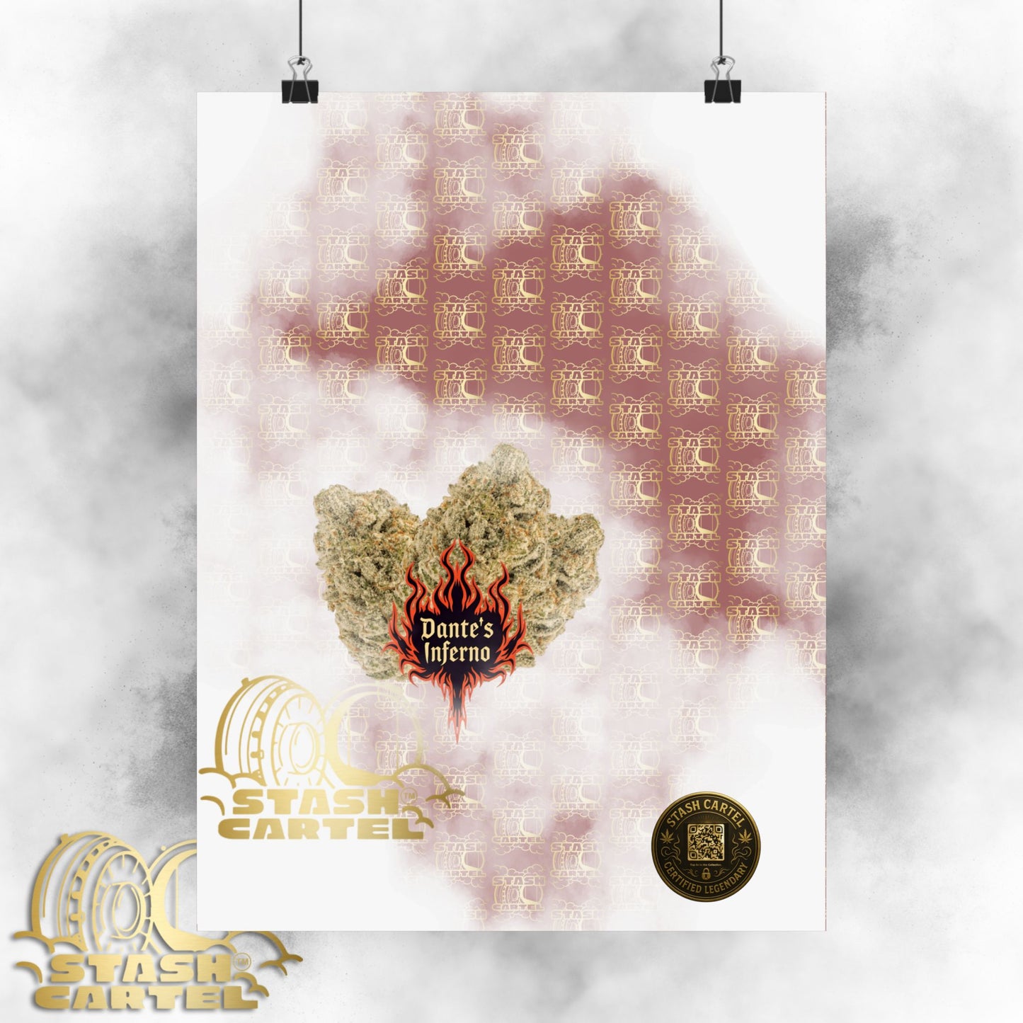 🔥😈 Dante’s Inferno Poster – Exotic Indica Hybrid Poster with Fiery Candy Terps