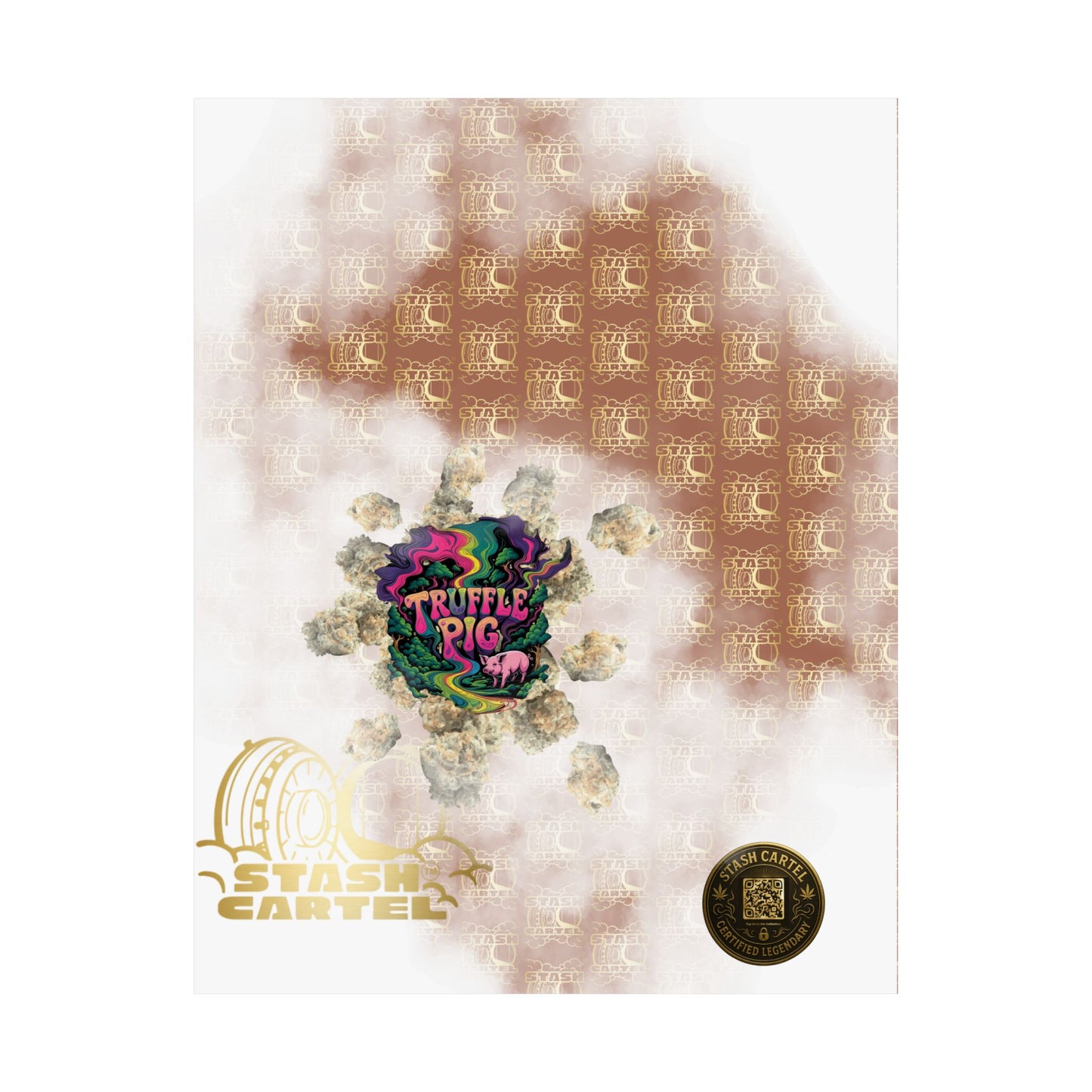 🐷🍫 Truffle Pig Poster – Rare Indica Hybrid with Candy Gas & Earthy Depth