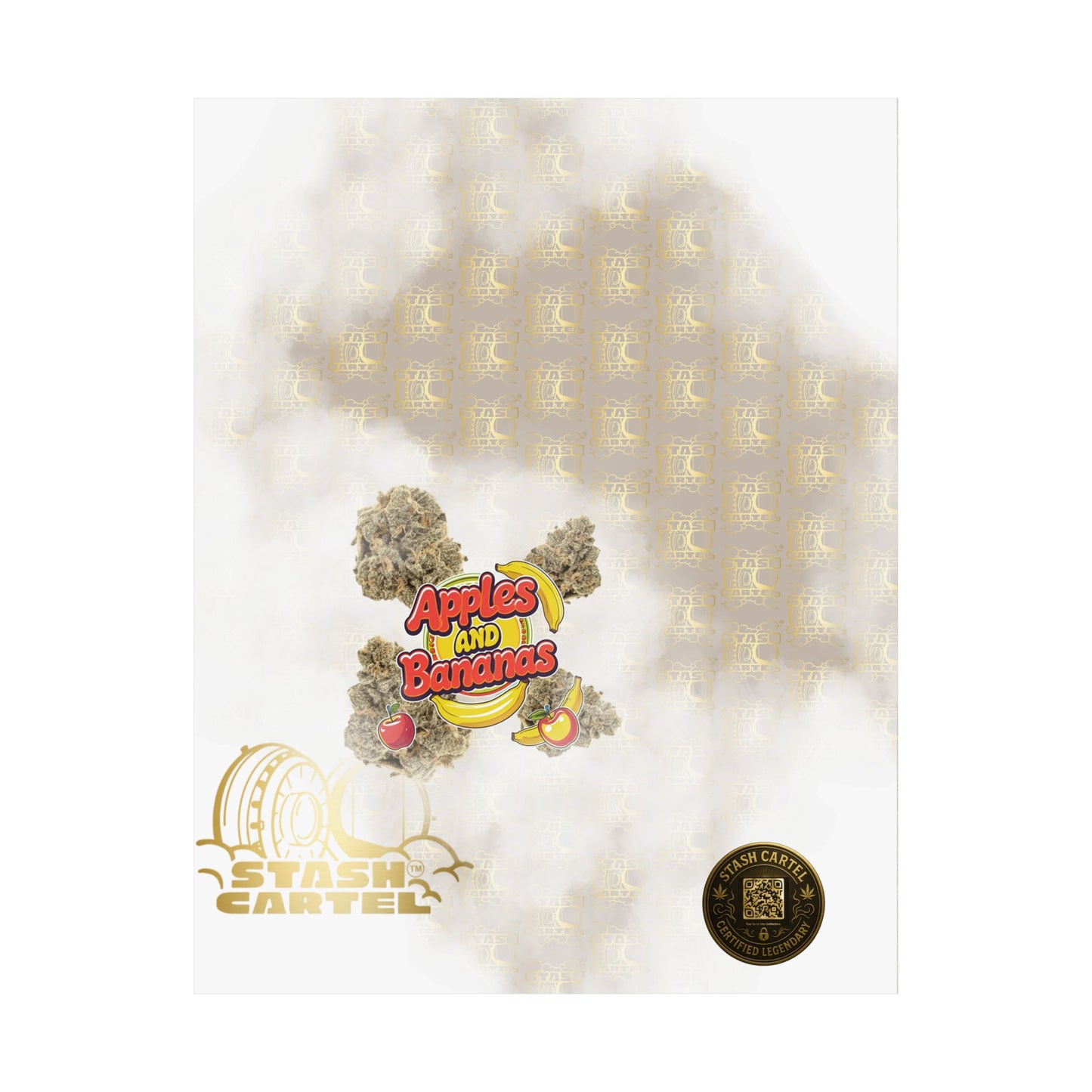 🍎🍌 Apples and Bananas Poster – Fruity Hybrid with Candy Apple & Creamy Tropical Gas