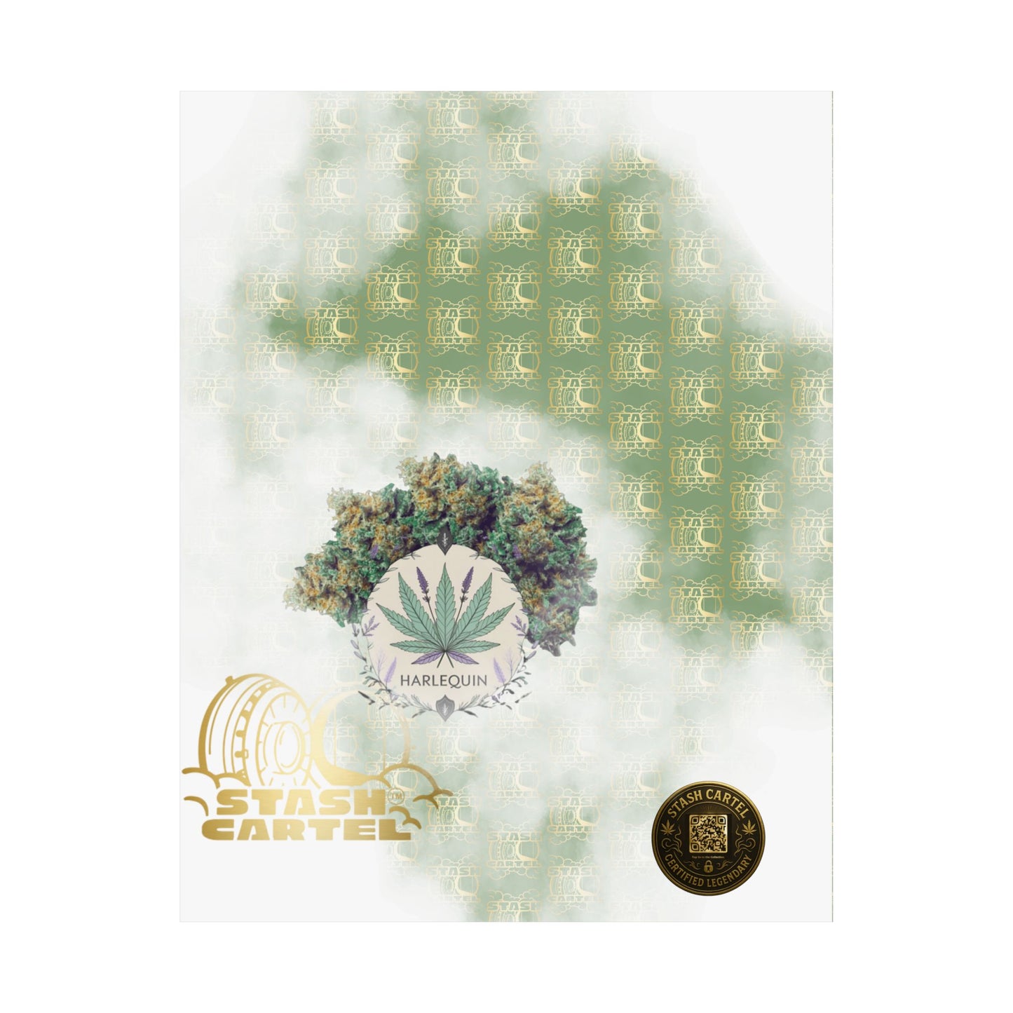 💚🎭 Harlequin Poster – Balanced CBD Poster for Calm & Creativity