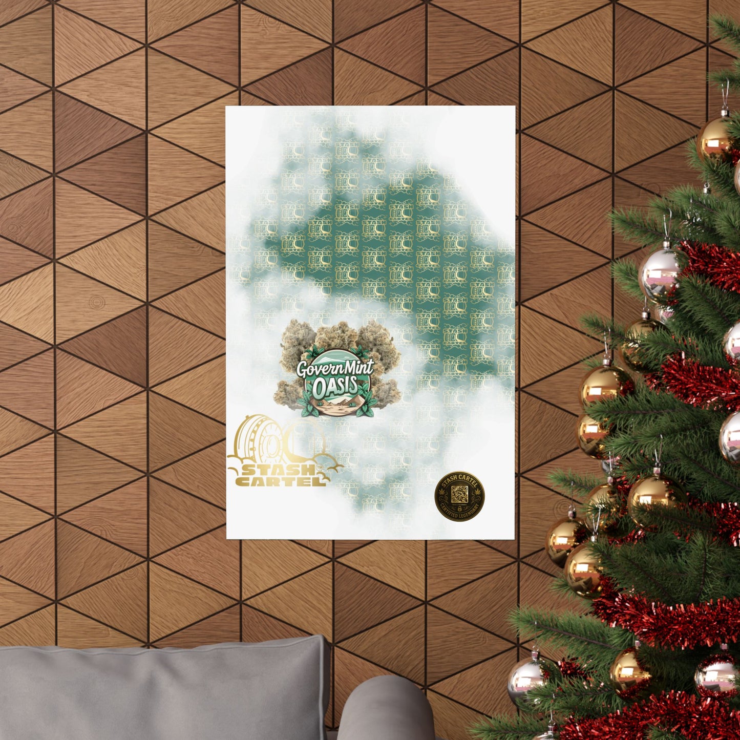 🏛️🌿 "Governmint Oasis" Hybrid Poster – Creamy Citrus Royalty