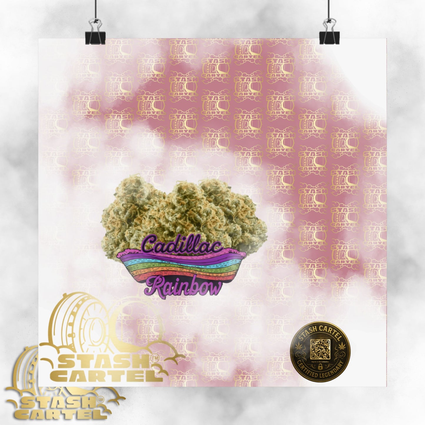 🚗🌈 "Cadillac Rainbow" Hybrid Poster – Premium Funk Ride