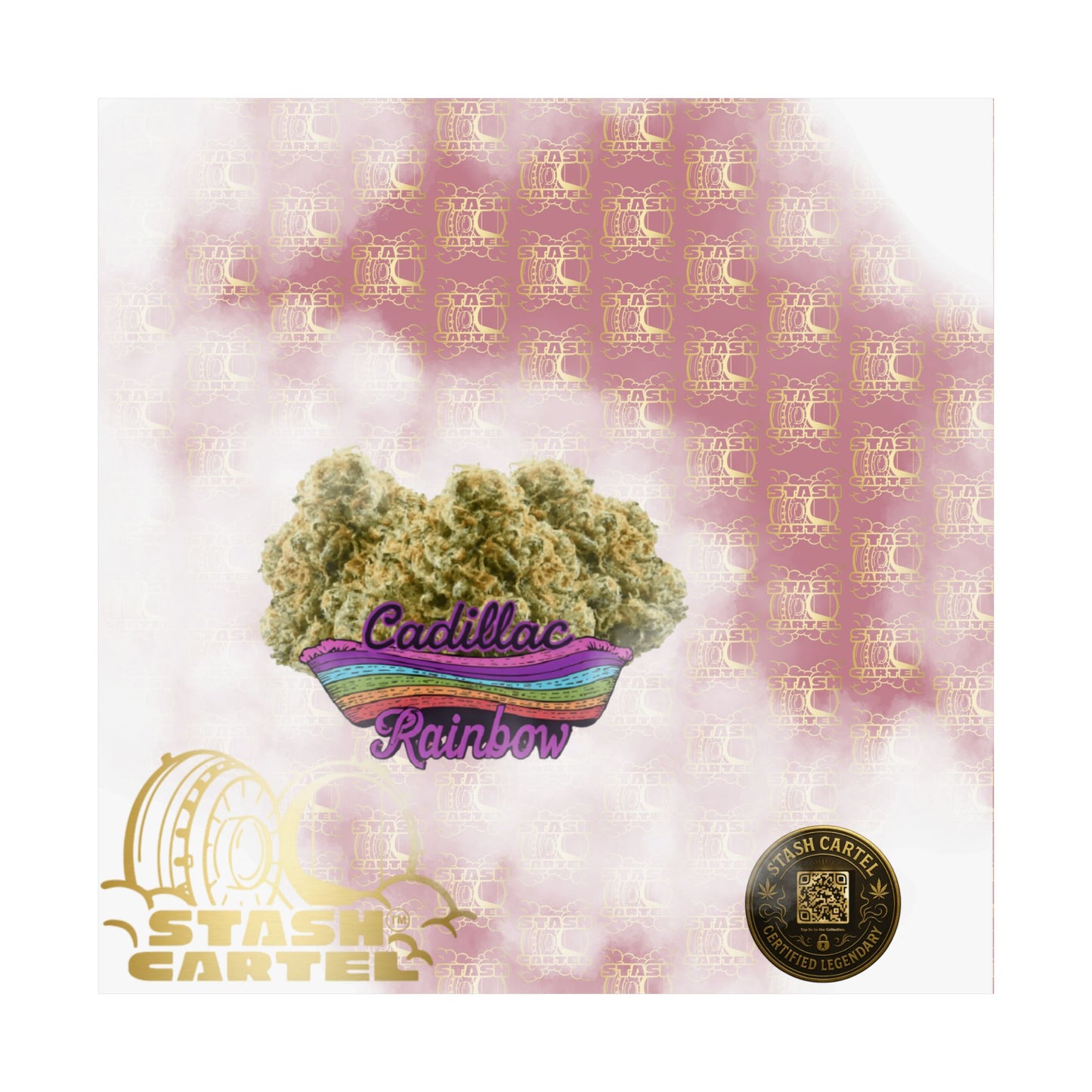 🚗🌈 "Cadillac Rainbow" Hybrid Poster – Premium Funk Ride