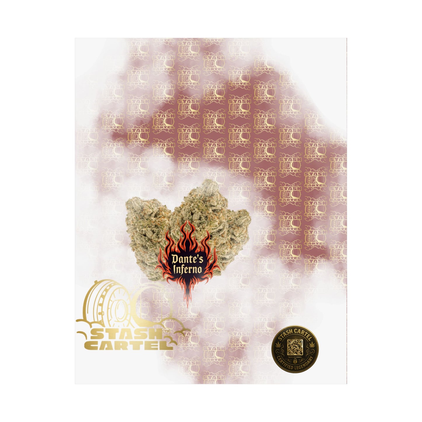 🔥😈 Dante’s Inferno Poster – Exotic Indica Hybrid Poster with Fiery Candy Terps