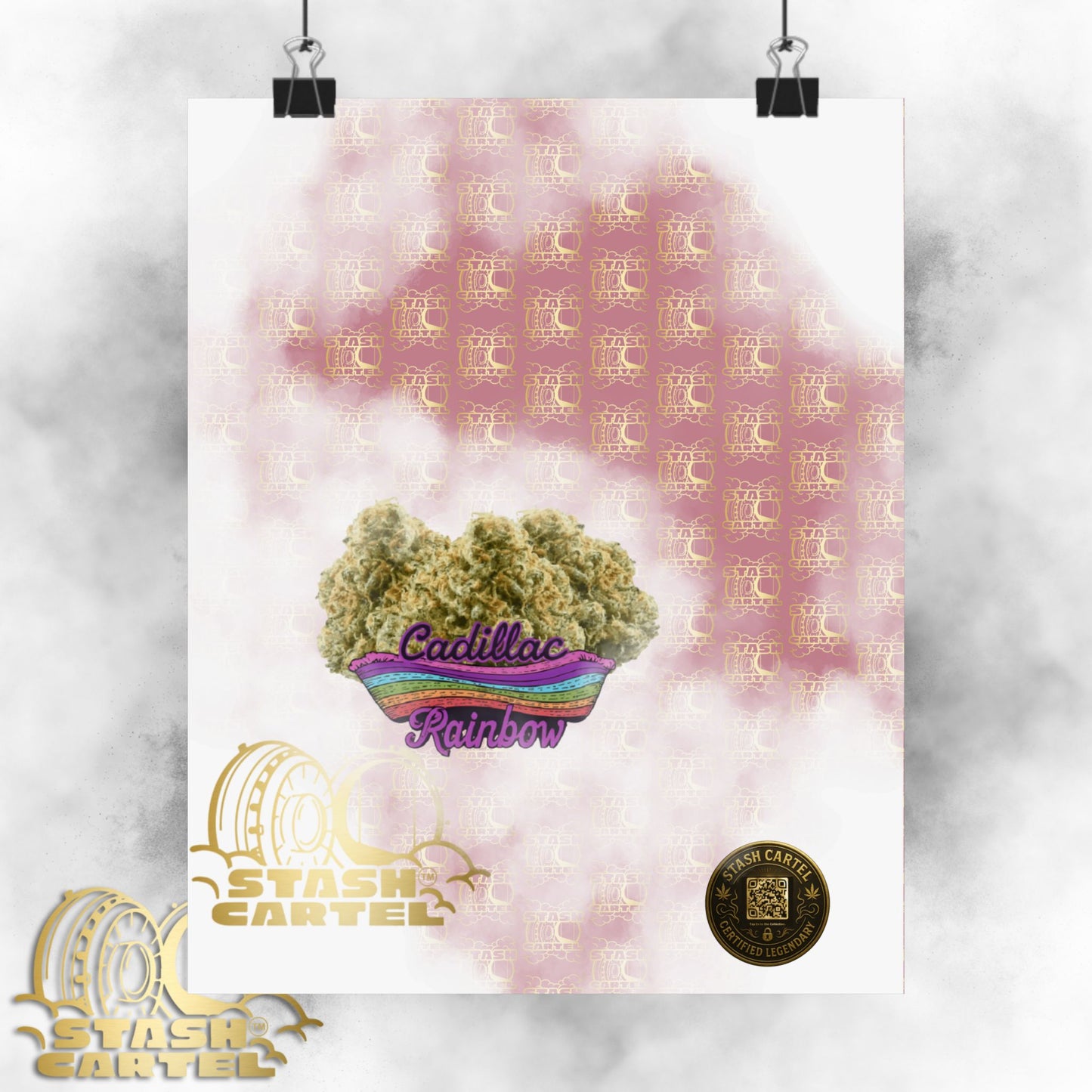 🚗🌈 "Cadillac Rainbow" Hybrid Poster – Premium Funk Ride