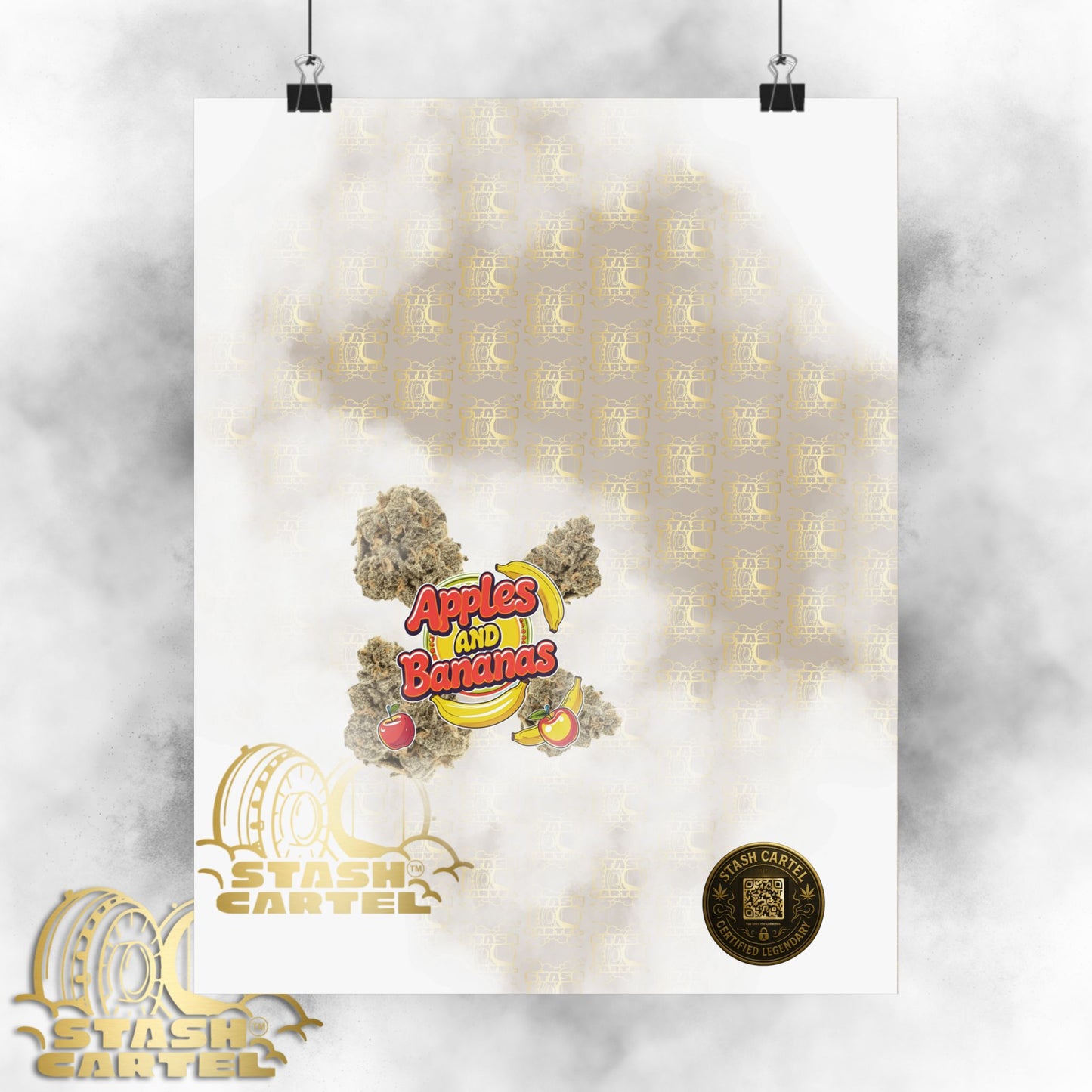 🍎🍌 Apples and Bananas Poster – Fruity Hybrid with Candy Apple & Creamy Tropical Gas