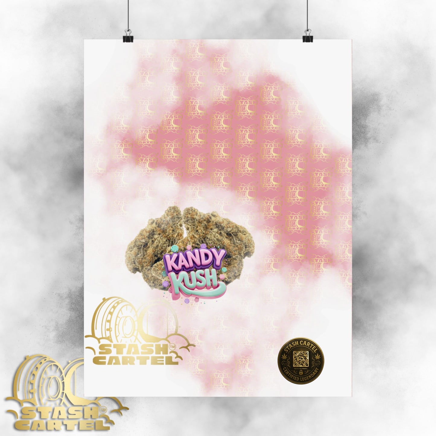 🍬💨 Kandy Kush Poster – Sweet Hybrid Wall Art with Candy Terps & Euphoric Balance