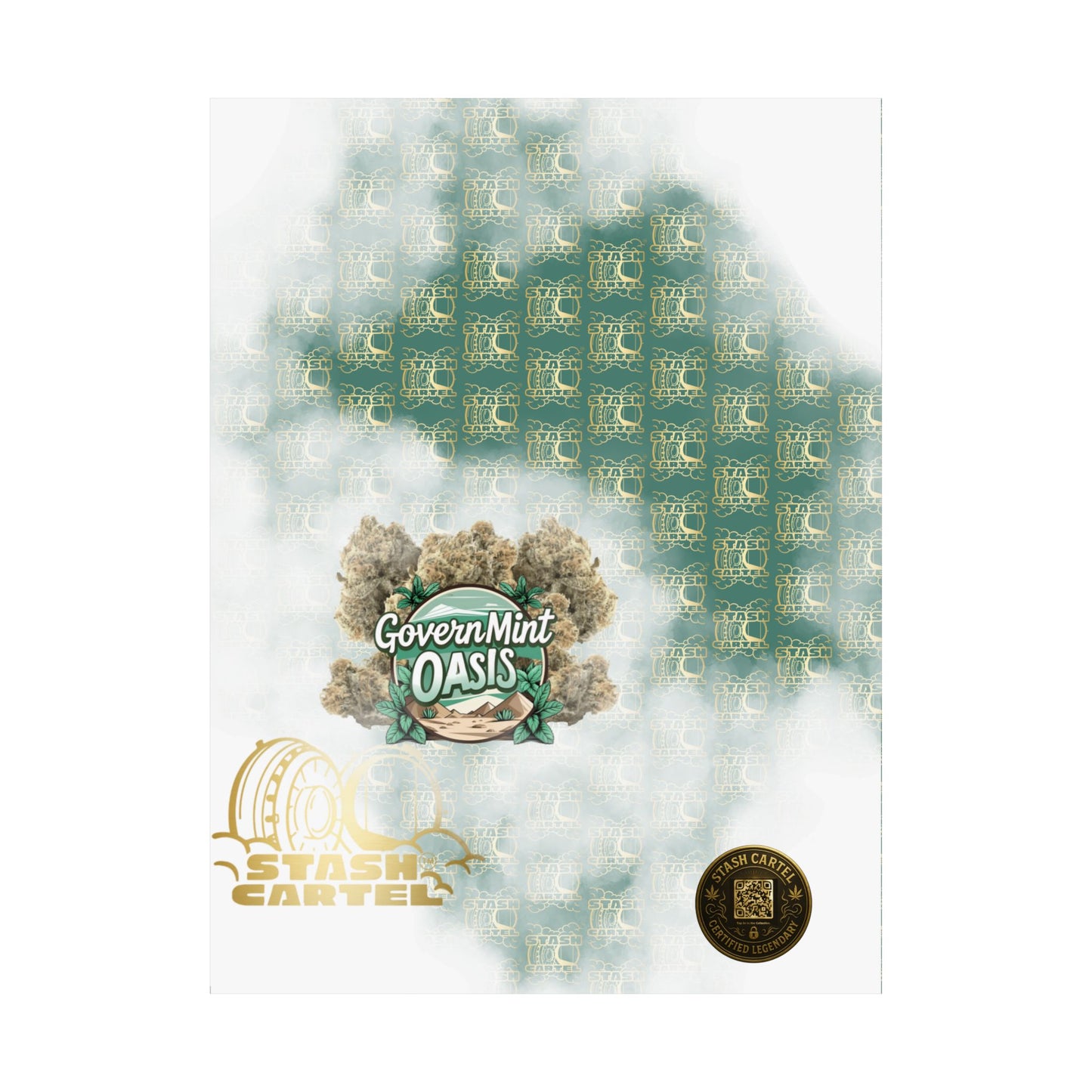 🏛️🌿 "Governmint Oasis" Hybrid Poster – Creamy Citrus Royalty