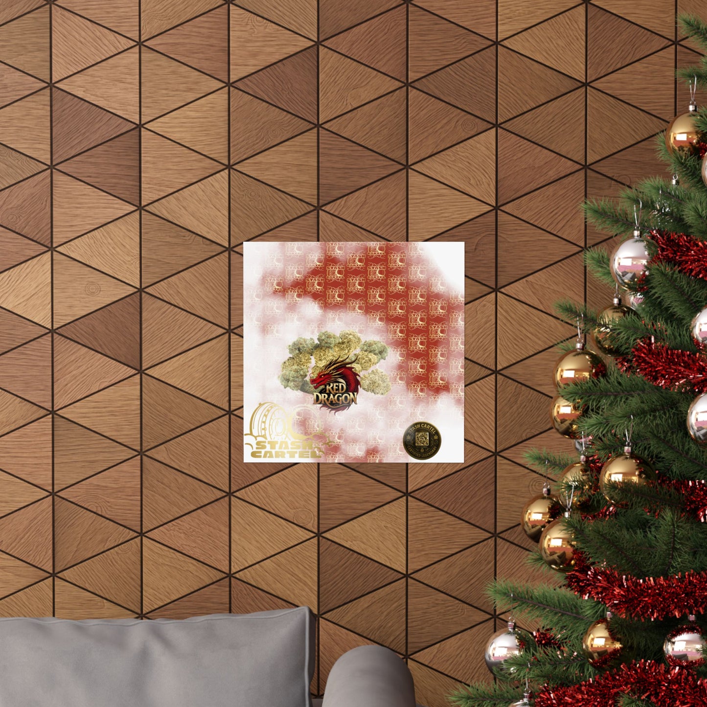 🐉🔥 Red Dragon Poster – Rare Hybrid with Spicy Citrus Fire & Euphoric Mystic Energy