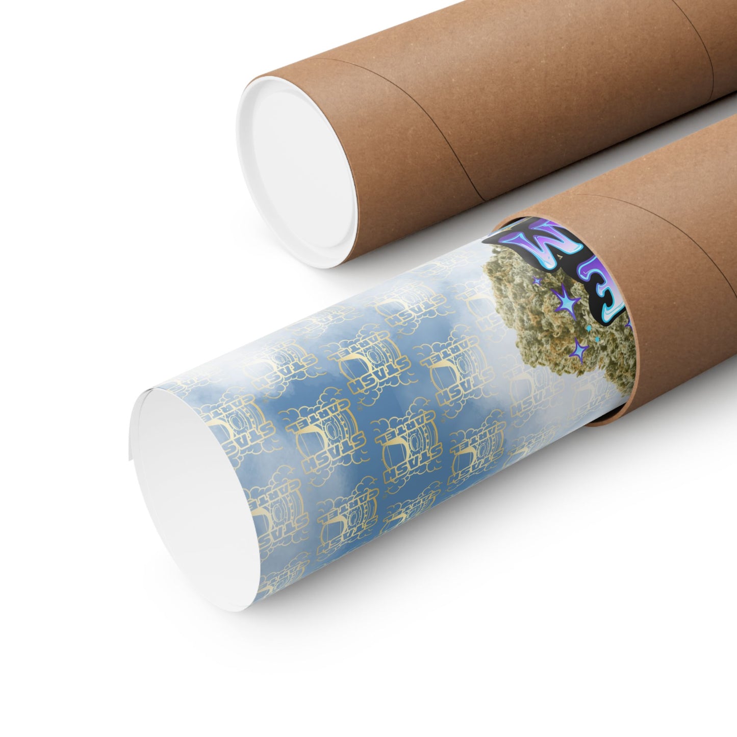 💭 "Blue Dream" West Coast Sativa Hybrid Poster – Classic Cali Cannabis Art in Sky Blue Tones