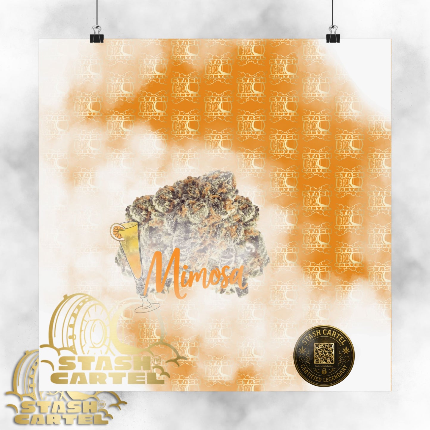 🍾 "Mimosa" Citrus Sunrise Hybrid Poster Art