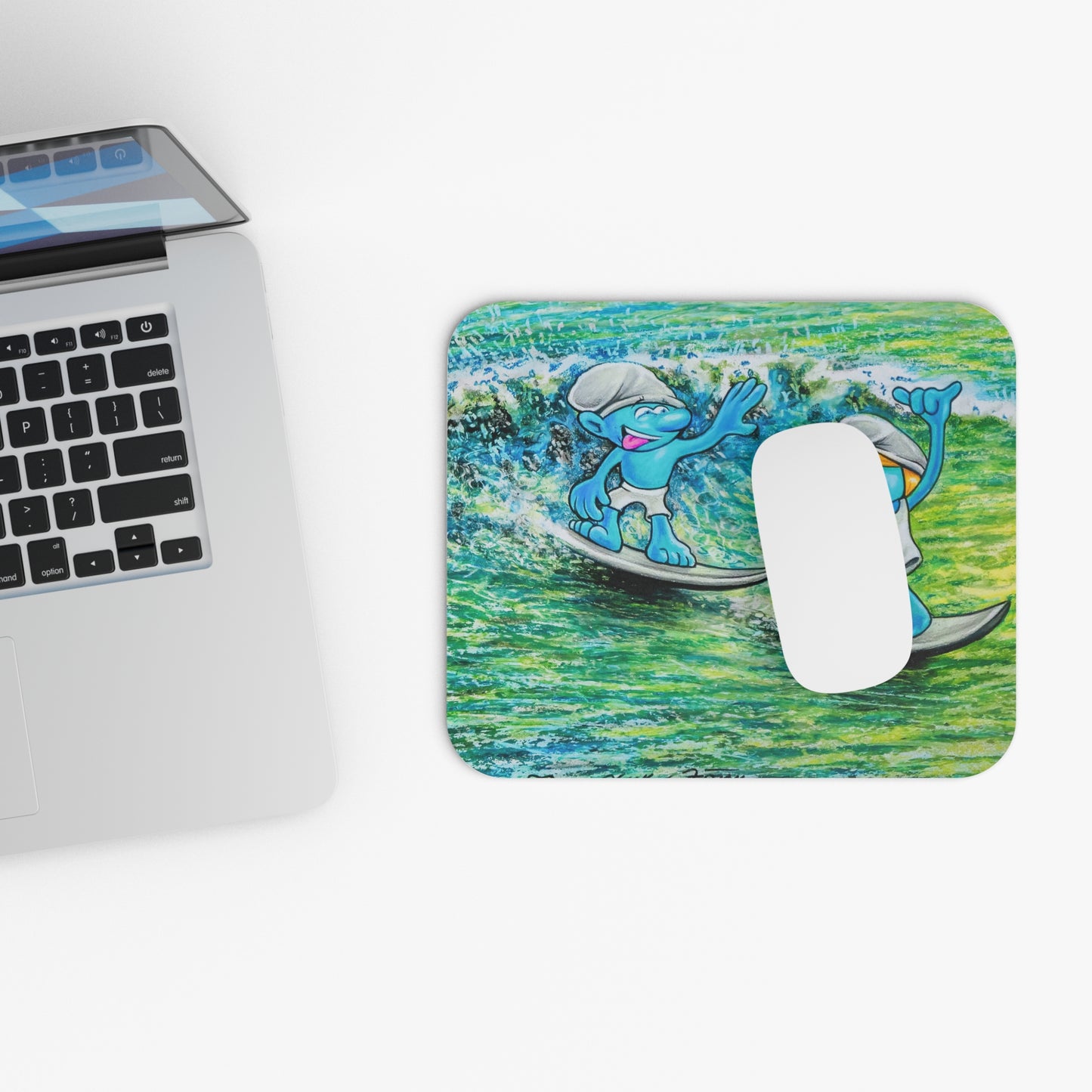Surfs Up Mouse Pad, Fun Office Decor, Gamer Gift, Unique Desk Accessory, Beach Vibes, Surfing Themed Mouse Mat