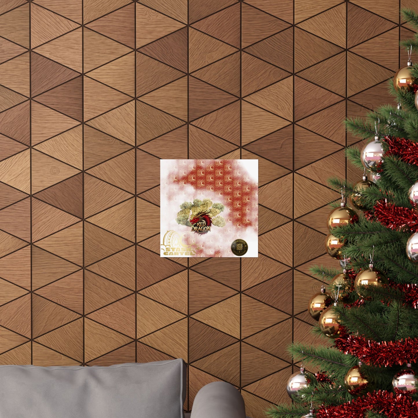 🐉🔥 Red Dragon Poster – Rare Hybrid with Spicy Citrus Fire & Euphoric Mystic Energy