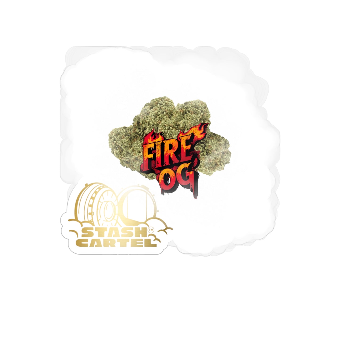 Fire OG Transparent Outdoor Sticker – Stoner Art Collectible