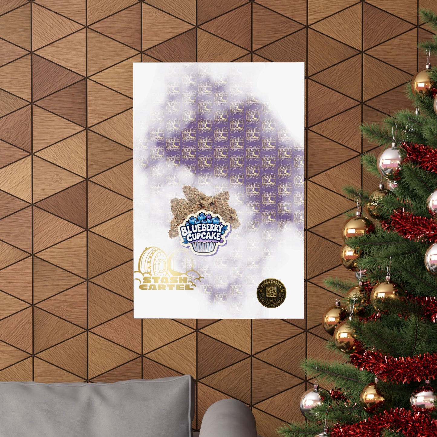 🧁💙 "Blueberry Cupcake" Indica-Hybrid Poster – Berry Baked Bliss