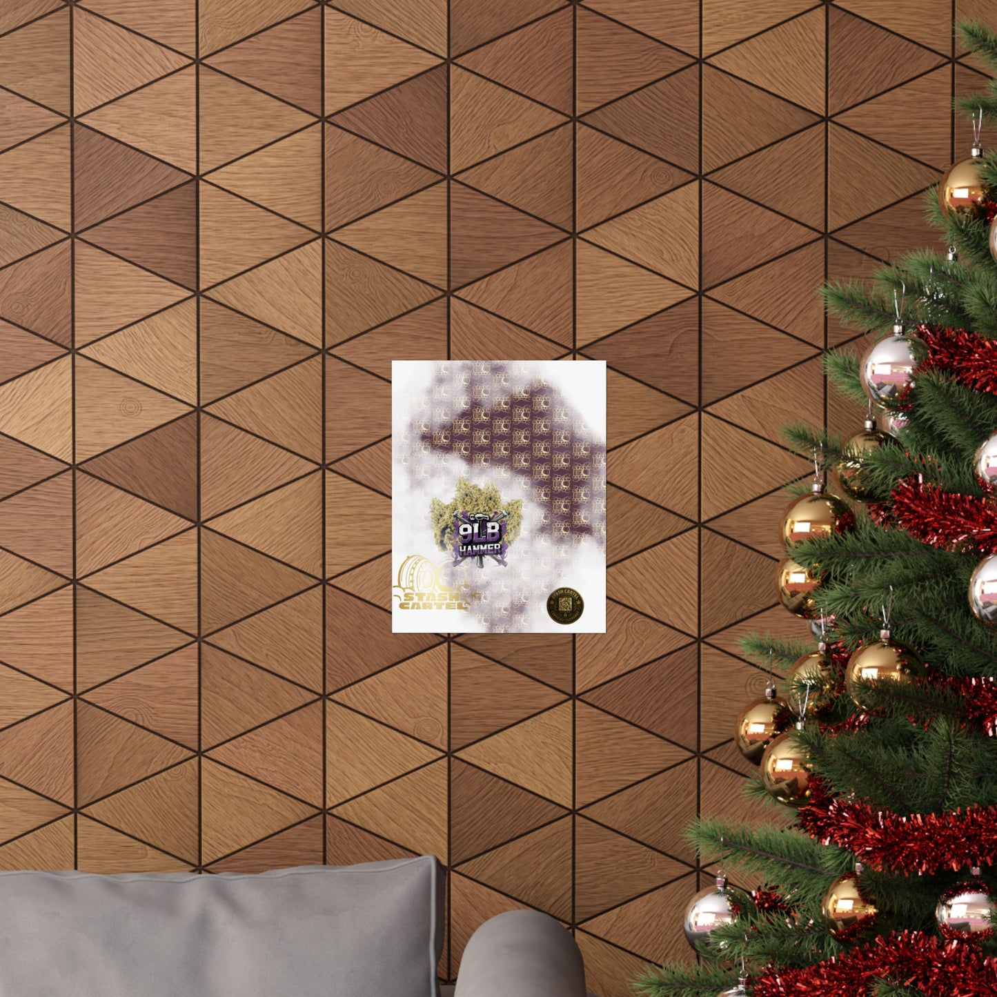 🔨💤 Nine Pound Hammer Poster – Heavy Indica Wall Art with Grape & Lime Terps