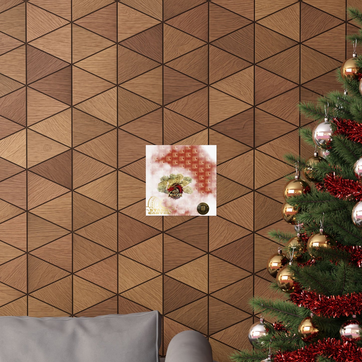 🐉🔥 Red Dragon Poster – Rare Hybrid with Spicy Citrus Fire & Euphoric Mystic Energy