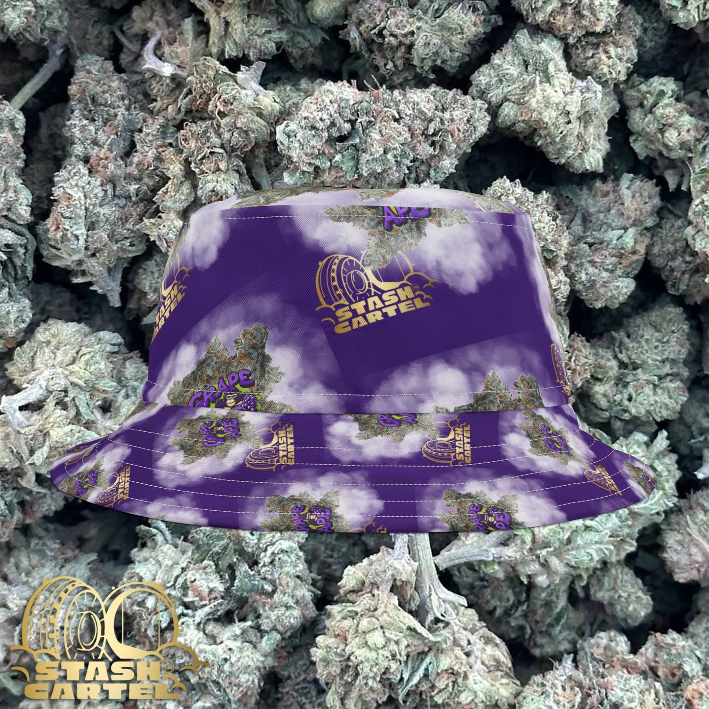 Grape Ape Bucket Hat – Bold Berry Drip with Chill Ape Energy