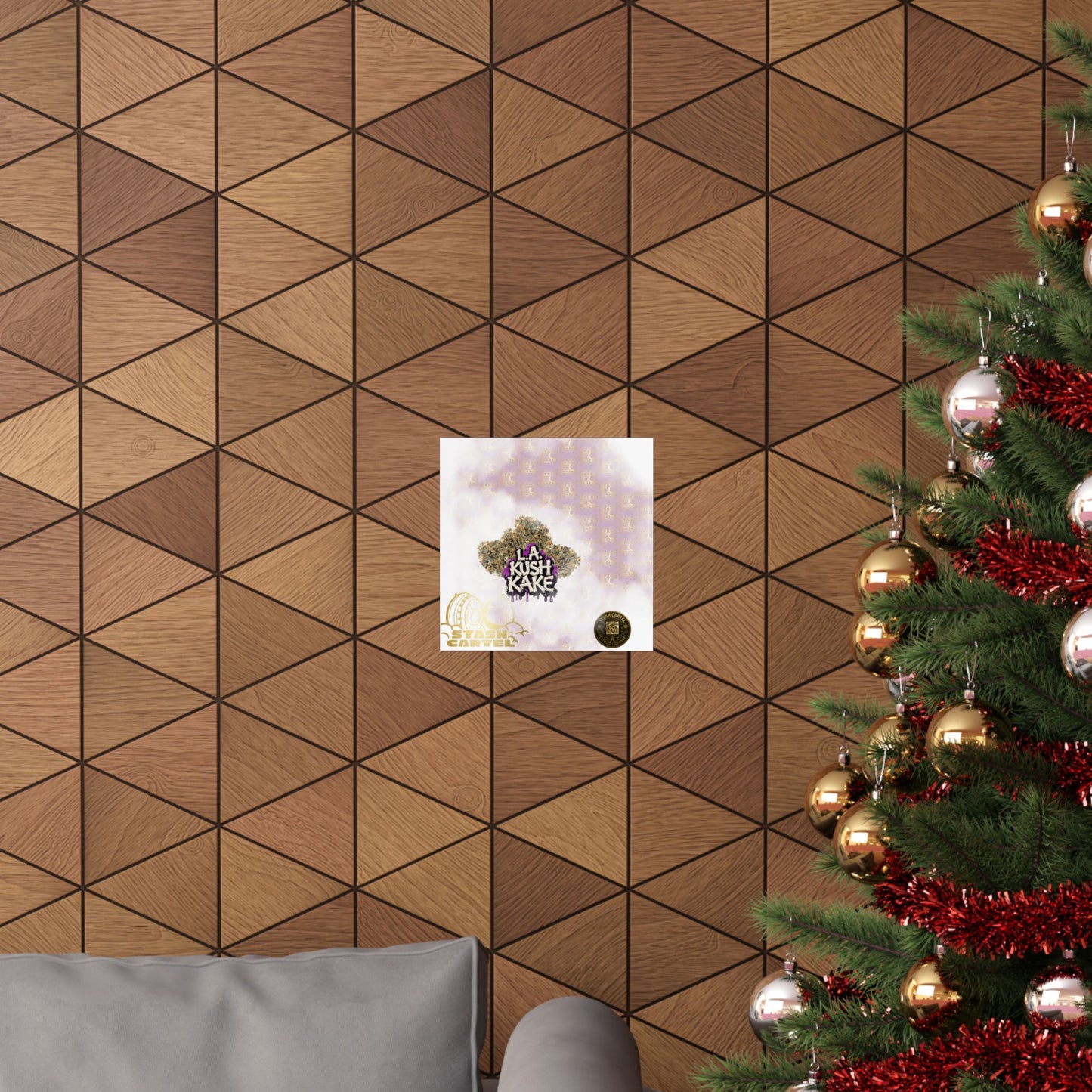 🎂🌴 LA Kush Cake Poster – Indica Hybrid Wall Art with Vanilla Cake & OG Gas