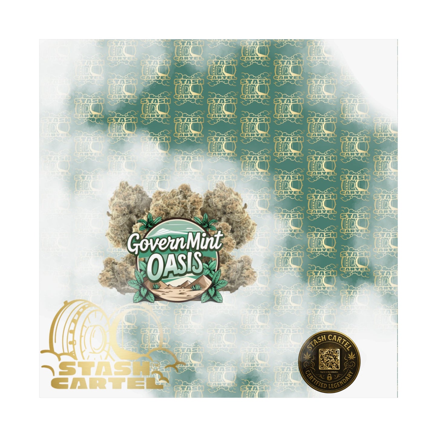 🏛️🌿 "Governmint Oasis" Hybrid Poster – Creamy Citrus Royalty