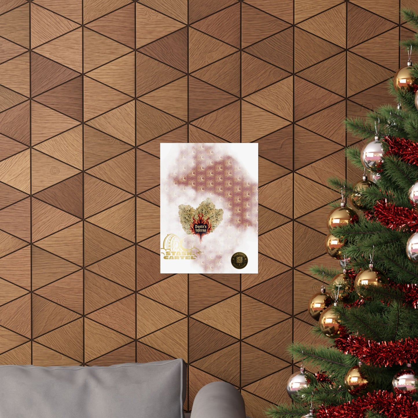 🔥😈 Dante’s Inferno Poster – Exotic Indica Hybrid Poster with Fiery Candy Terps