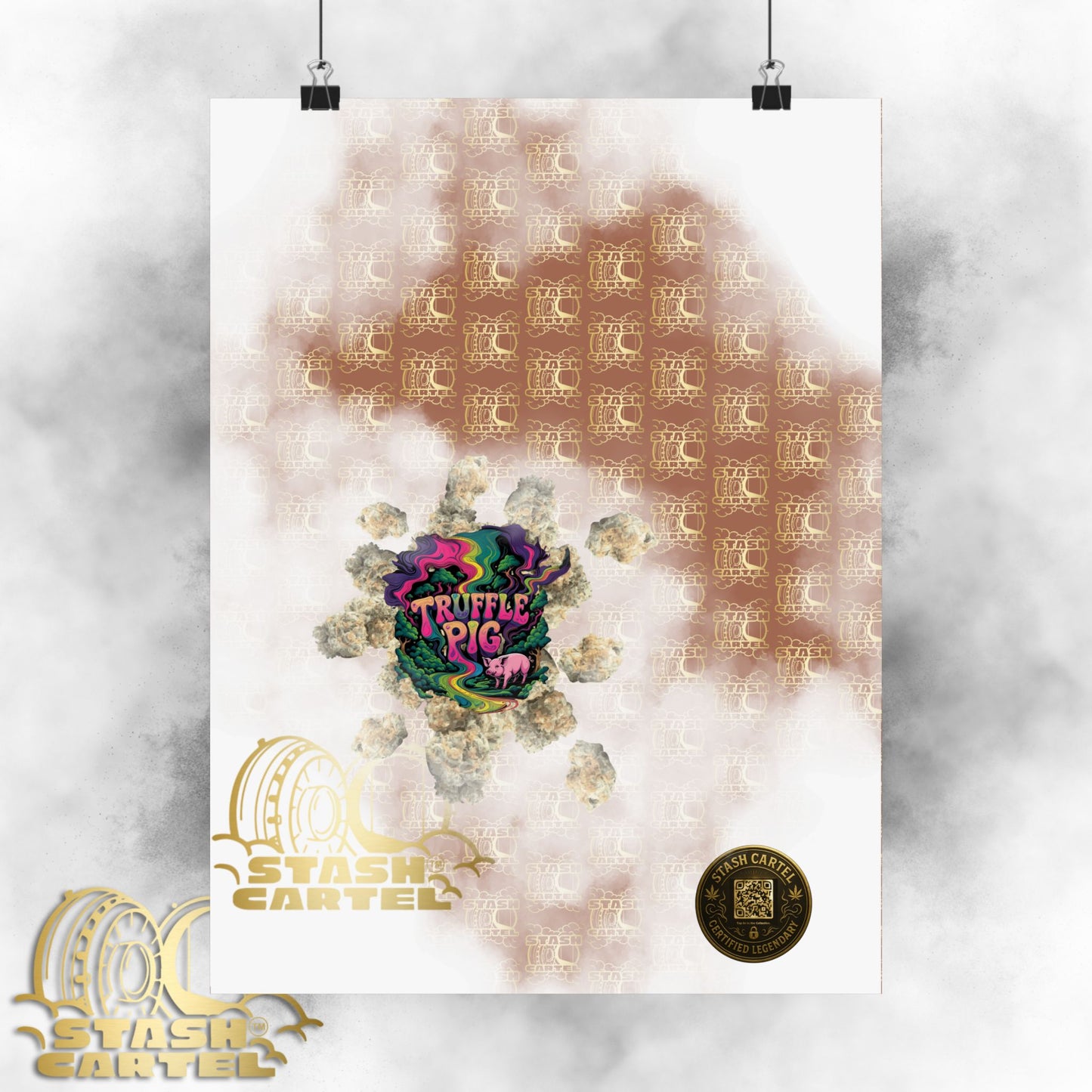 🐷🍫 Truffle Pig Poster – Rare Indica Hybrid with Candy Gas & Earthy Depth