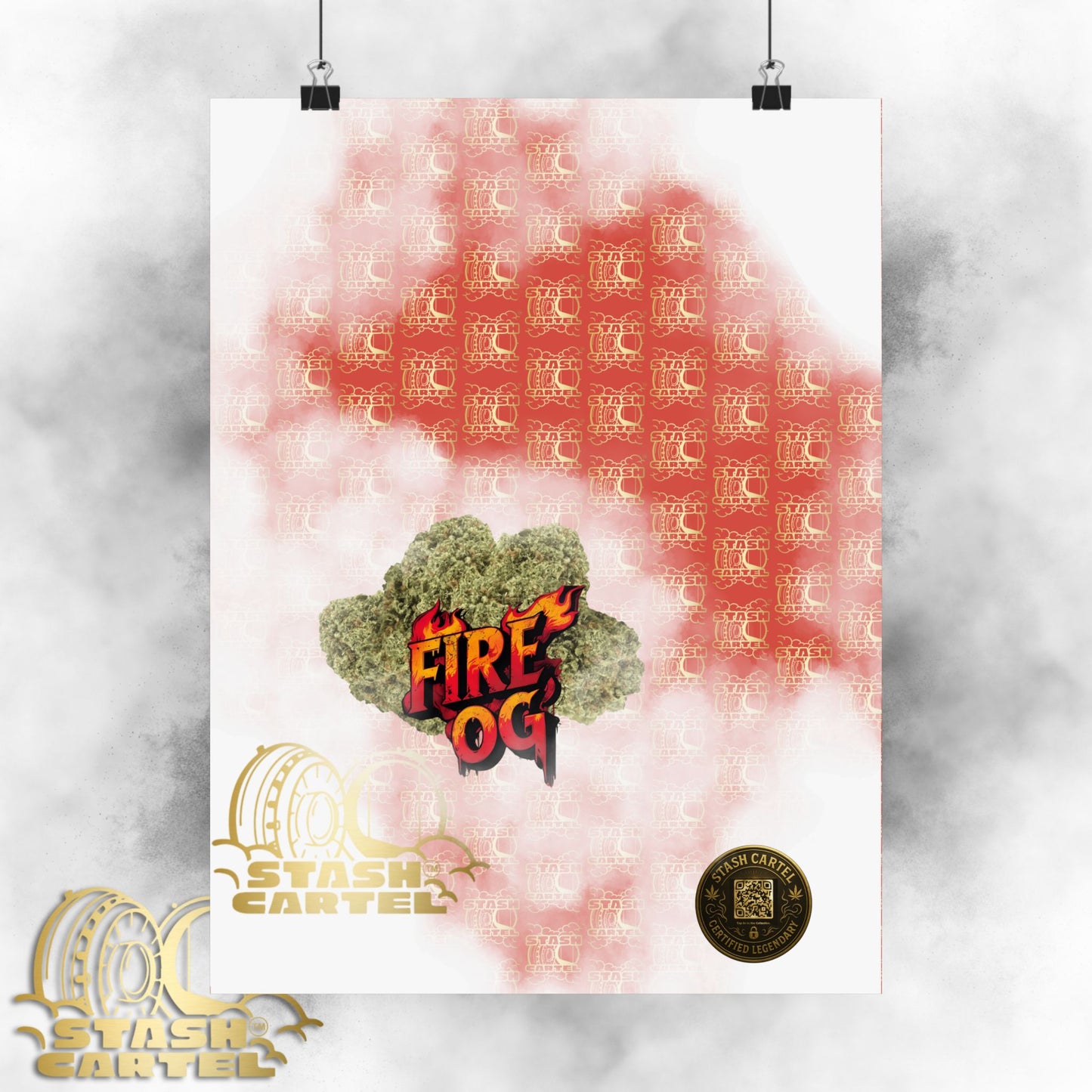 🔥⛽ Fire OG Poster – Legendary Indica Hybrid with Lemon Diesel & Full-Body Melt