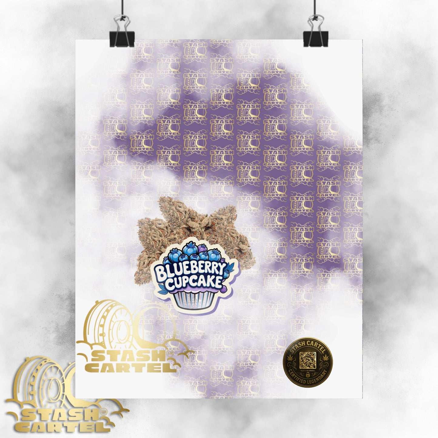 🧁💙 "Blueberry Cupcake" Indica-Hybrid Poster – Berry Baked Bliss