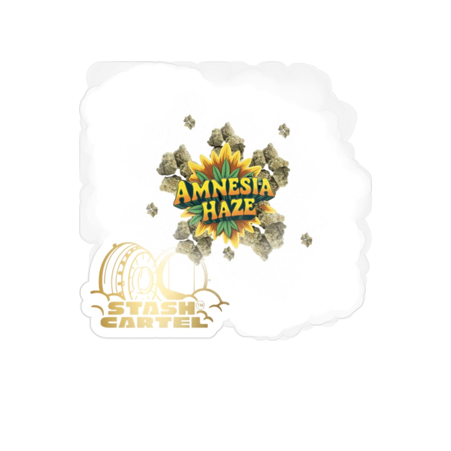 Amnesia Haze Transparent Outdoor Sticker – Stoner Lifestyle Art