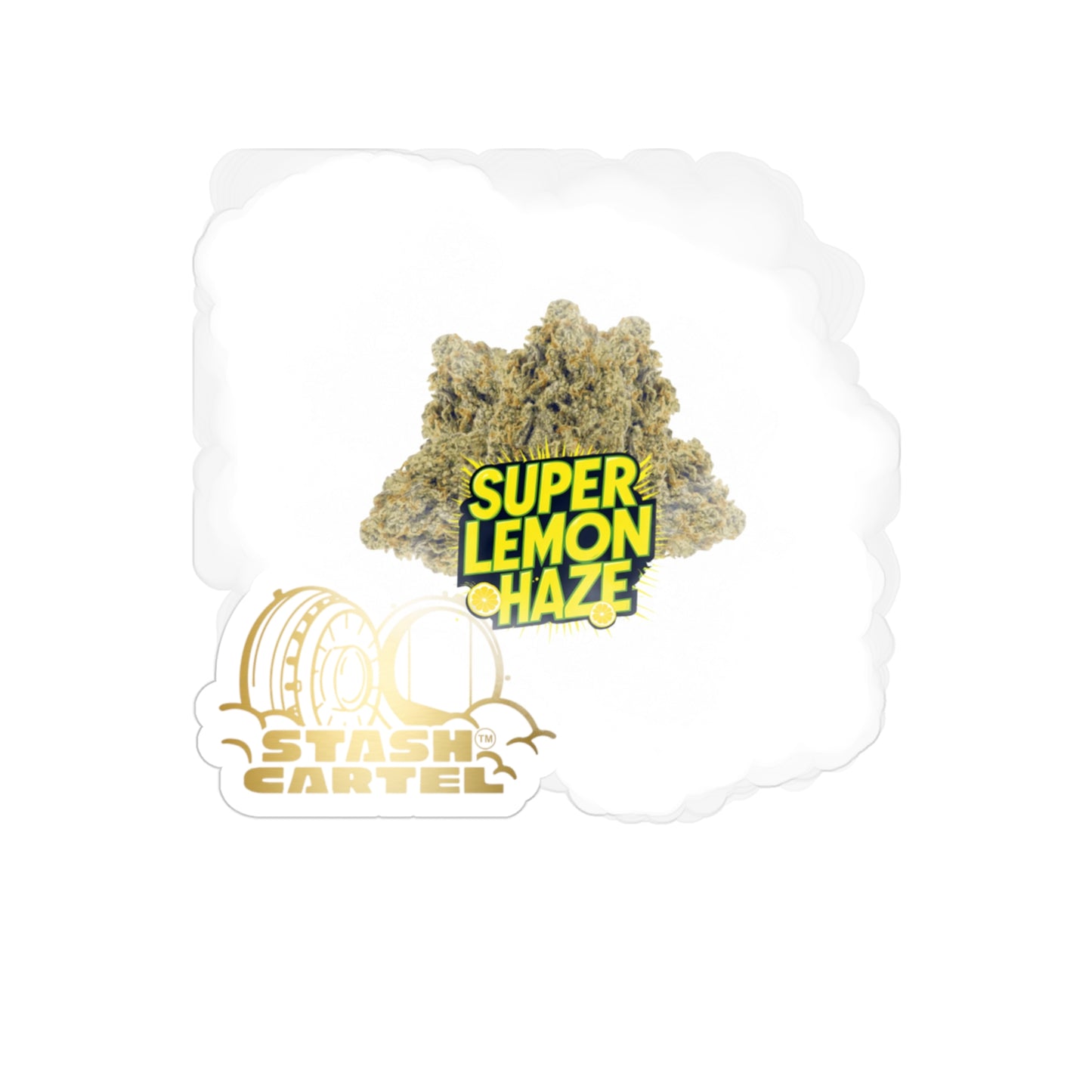 Super Lemon Haze Transparent Outdoor Sticker – Weed Art Design