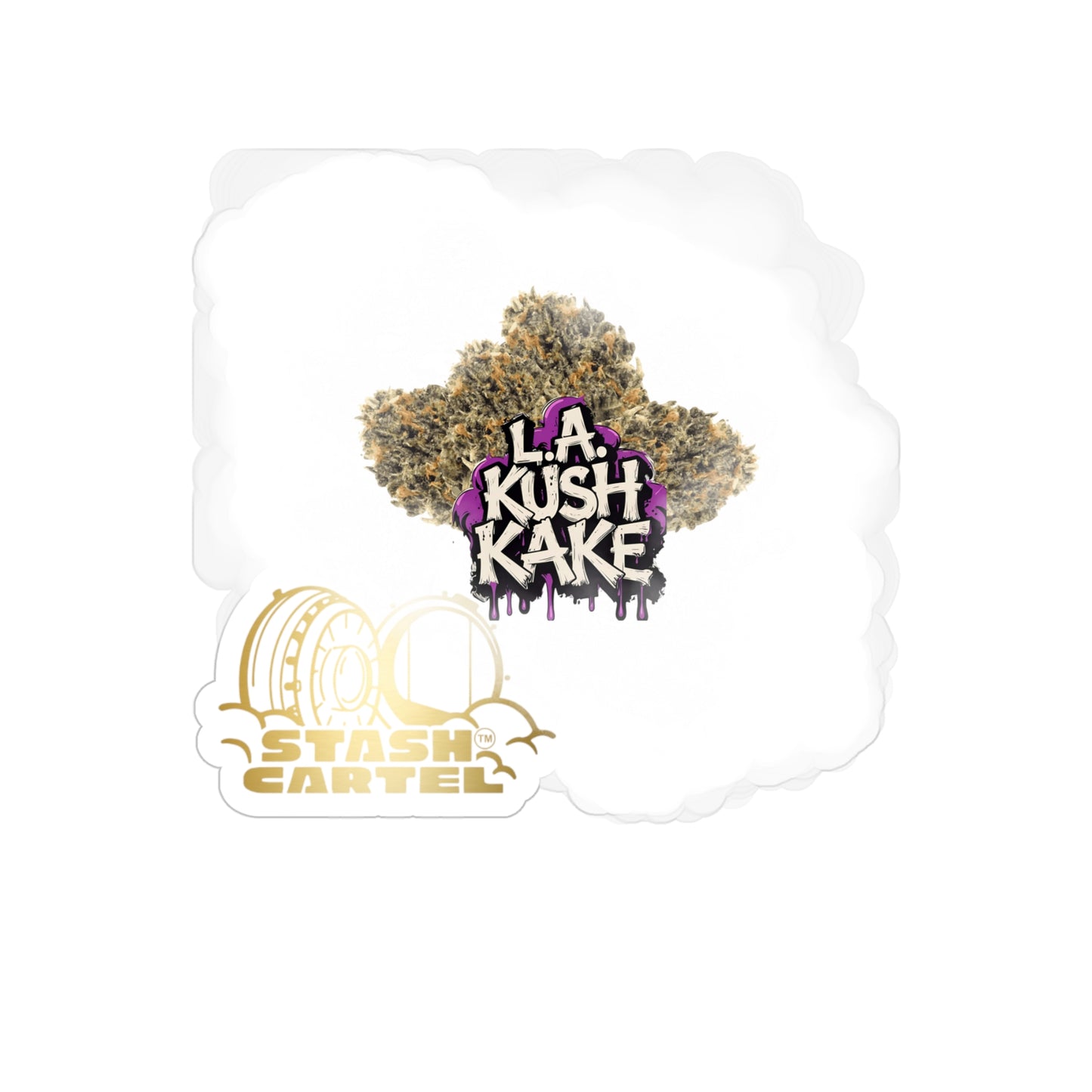 LA Kush Cake Transparent Outdoor Sticker – Weed Lifestyle Art