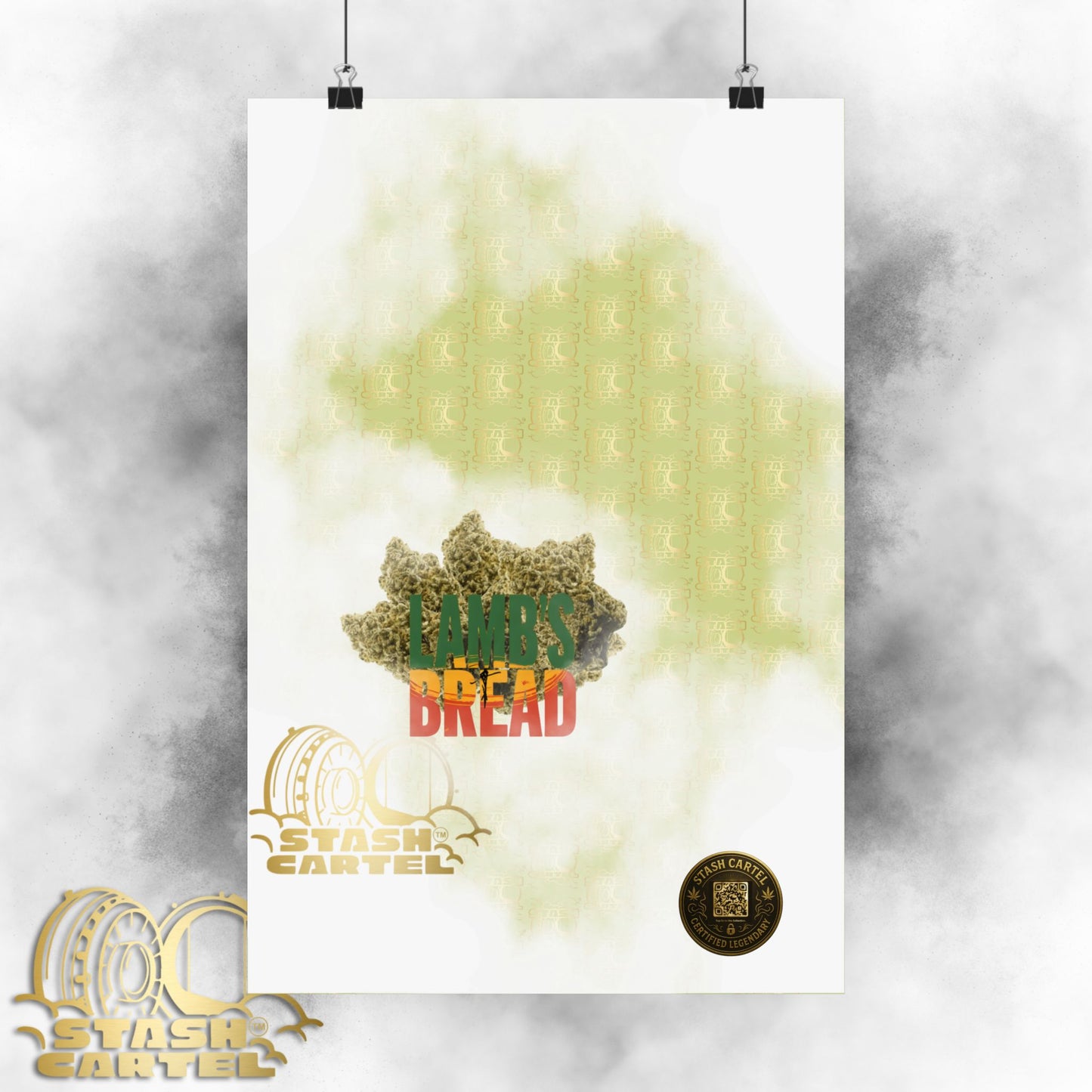 🇯🇲🕊️ Lamb’s Bread Poster – Jamaican Sativa Print with Bright Uplift & History