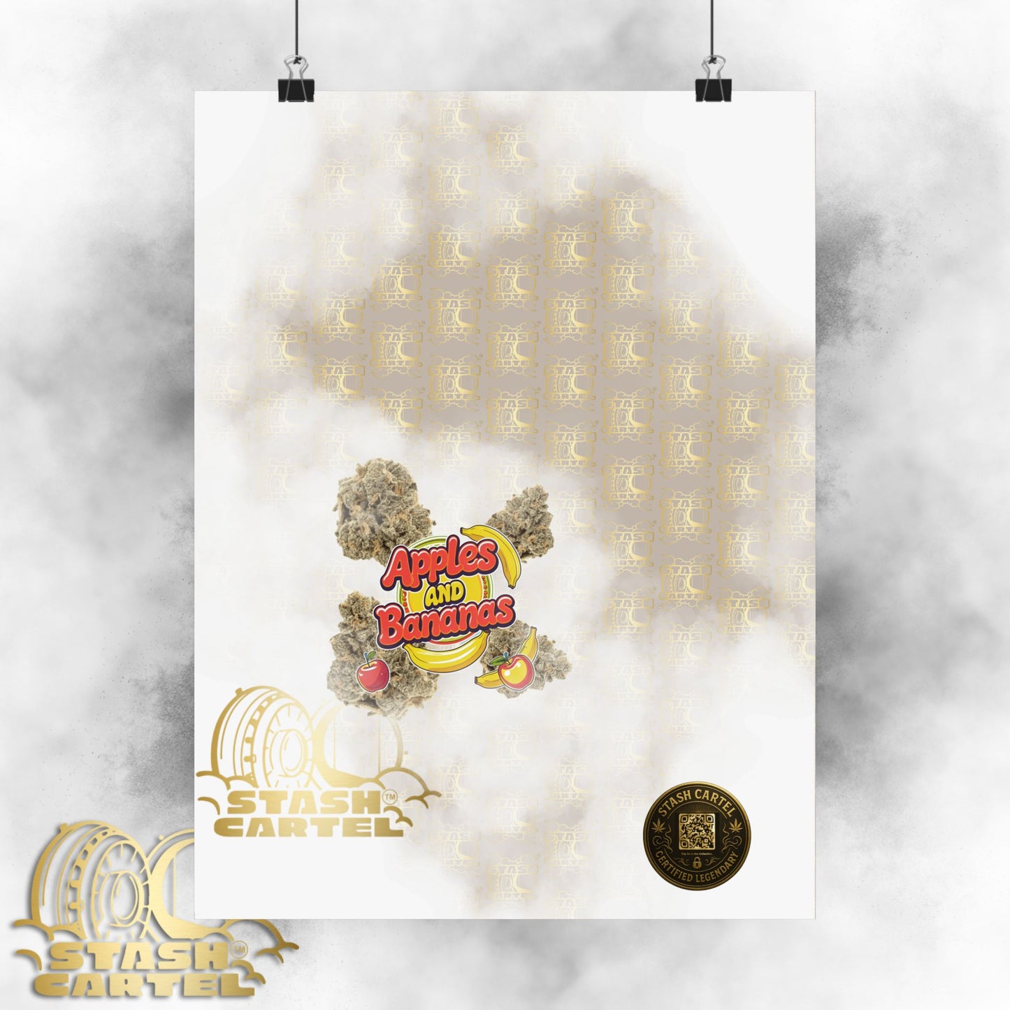🍎🍌 Apples and Bananas Poster – Fruity Hybrid with Candy Apple & Creamy Tropical Gas