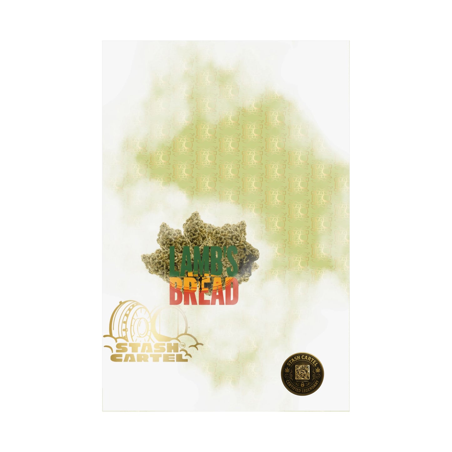 🇯🇲🕊️ Lamb’s Bread Poster – Jamaican Sativa Print with Bright Uplift & History