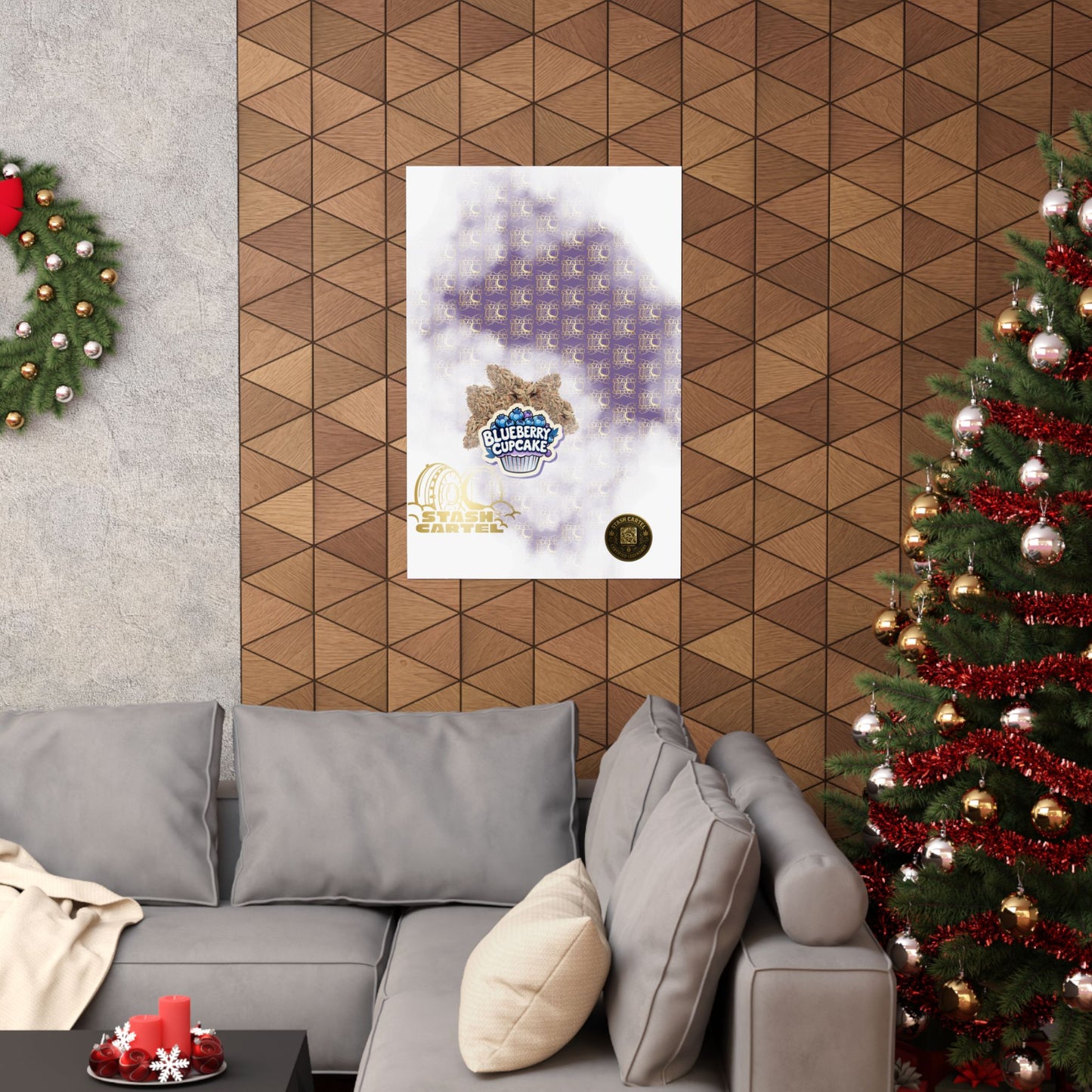 🧁💙 "Blueberry Cupcake" Indica-Hybrid Poster – Berry Baked Bliss