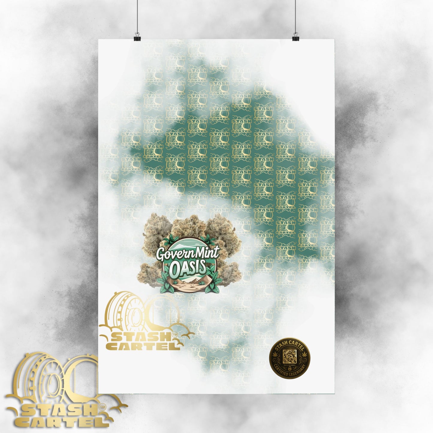 🏛️🌿 "Governmint Oasis" Hybrid Poster – Creamy Citrus Royalty