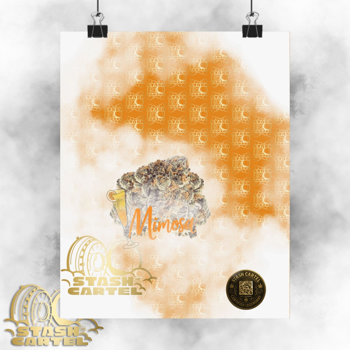 🍾 "Mimosa" Citrus Sunrise Hybrid Poster Art