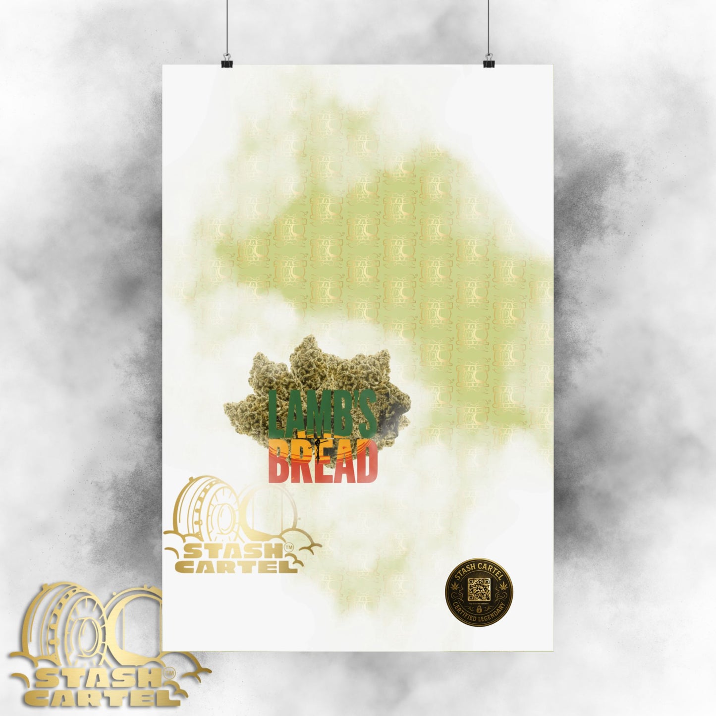 🇯🇲🕊️ Lamb’s Bread Poster – Jamaican Sativa Print with Bright Uplift & History