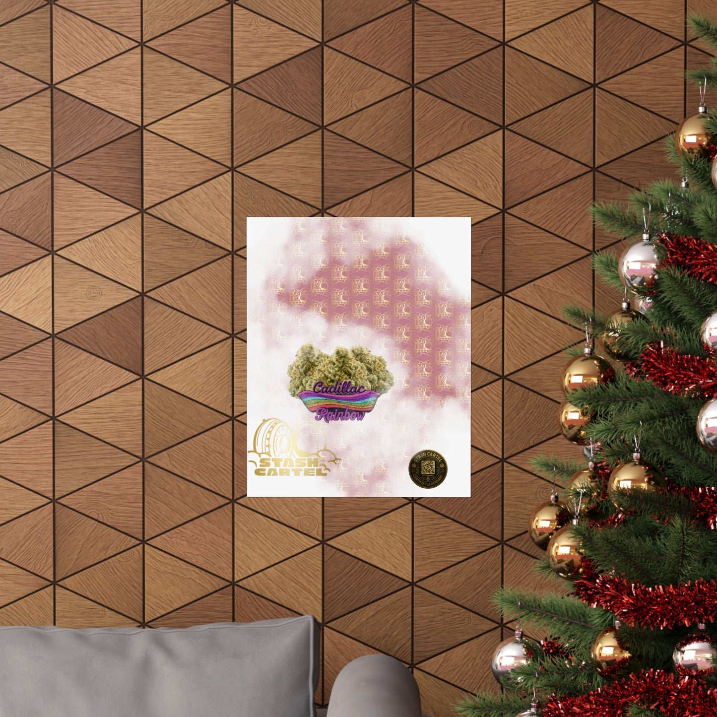 🚗🌈 "Cadillac Rainbow" Hybrid Poster – Premium Funk Ride