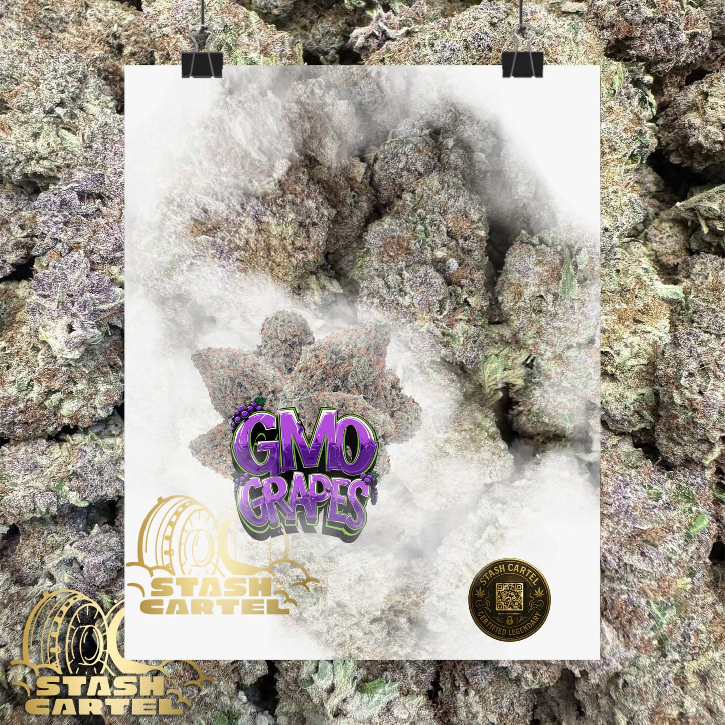 🔮 "GMO Grapes" Terp-Fueled Indica Art Poster