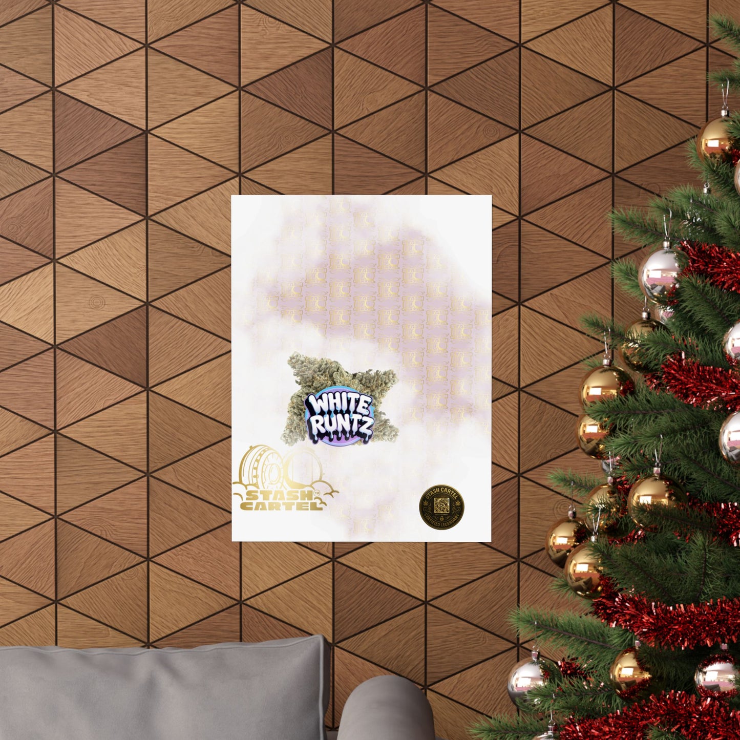 ❄️🎀 White Runtz Poster – Designer Candy Gas Hybrid Poster with Luxury Vibes